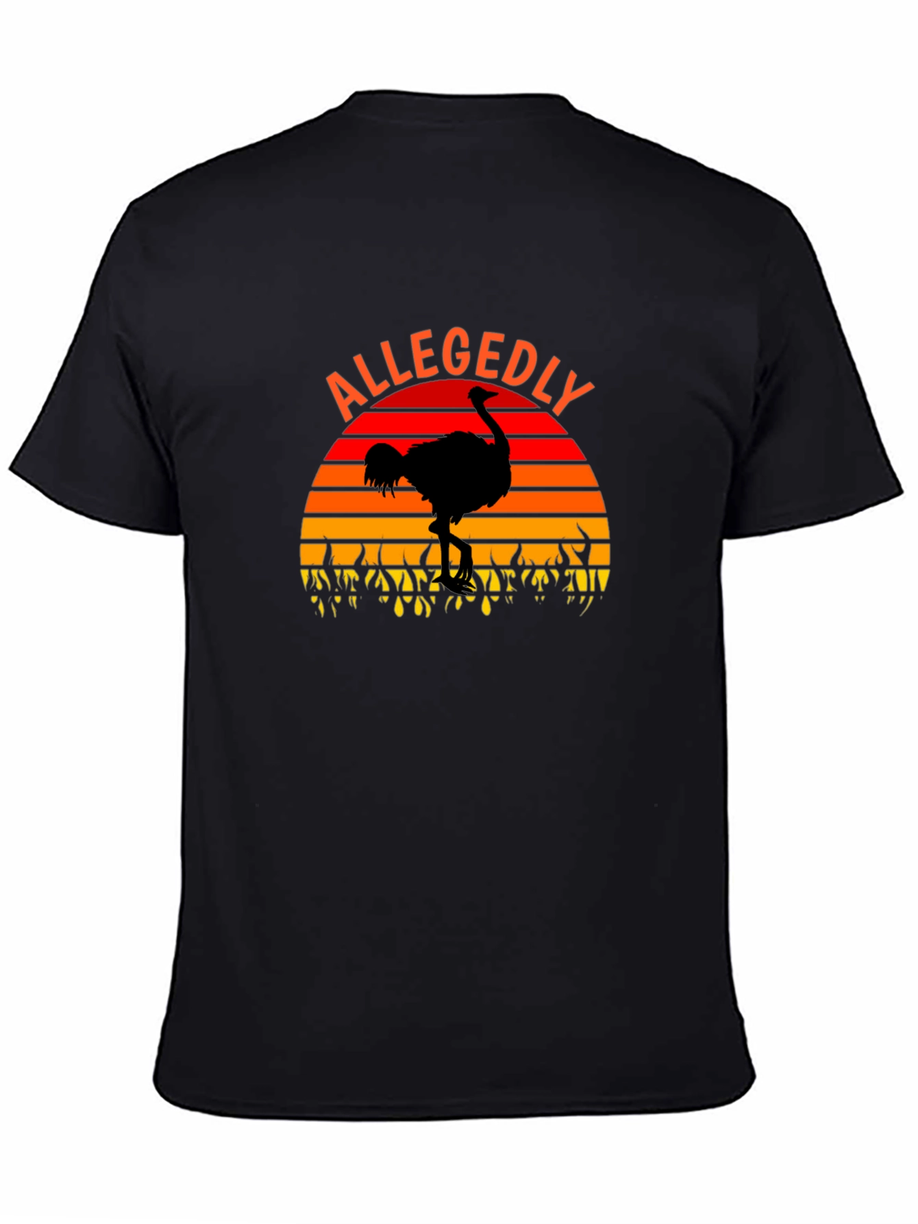 Allegedly Ostrich Sunset Graphic T-Shirt