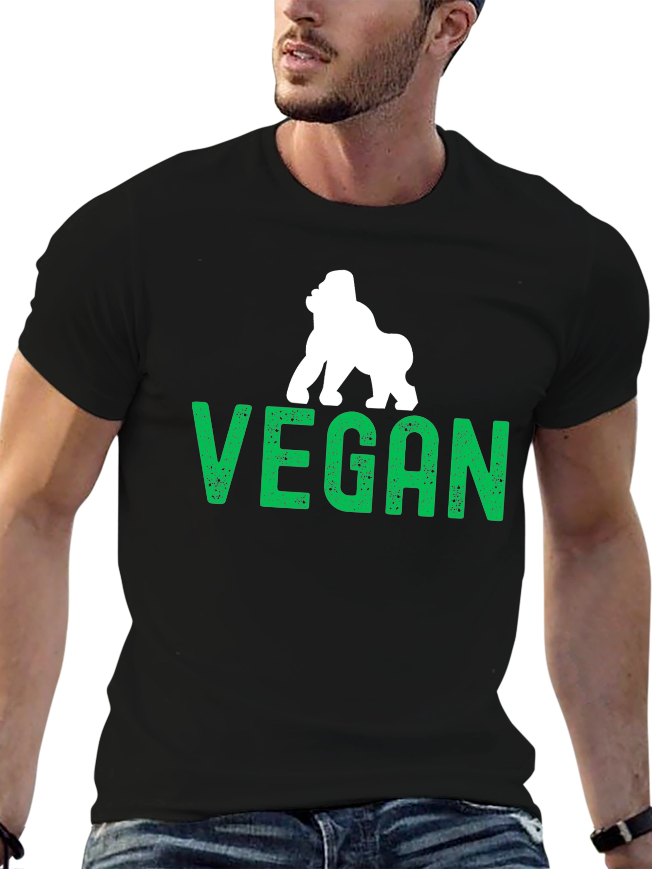 Vegan Gorilla Graphic T-Shirt