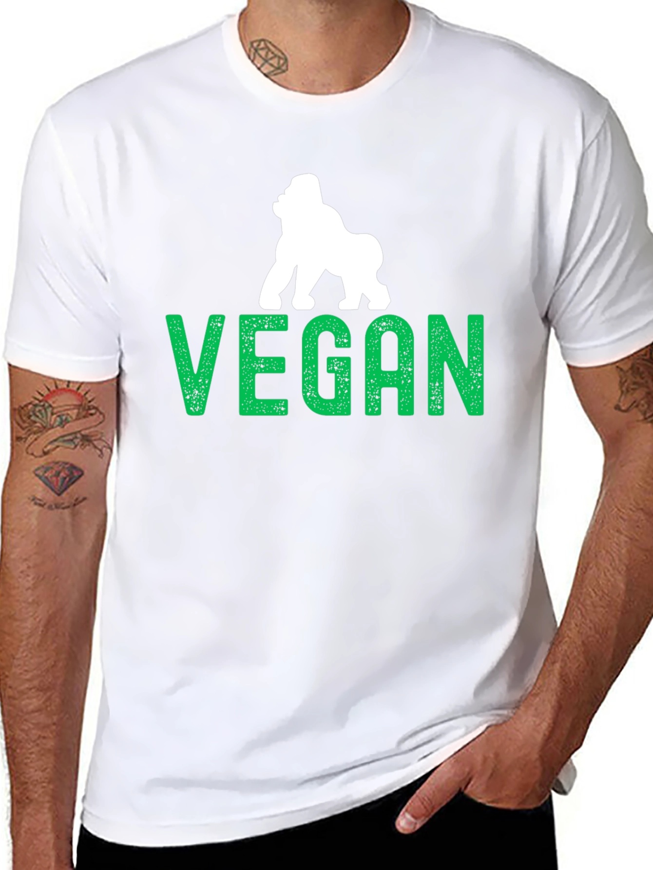 Vegan Gorilla Graphic T-Shirt