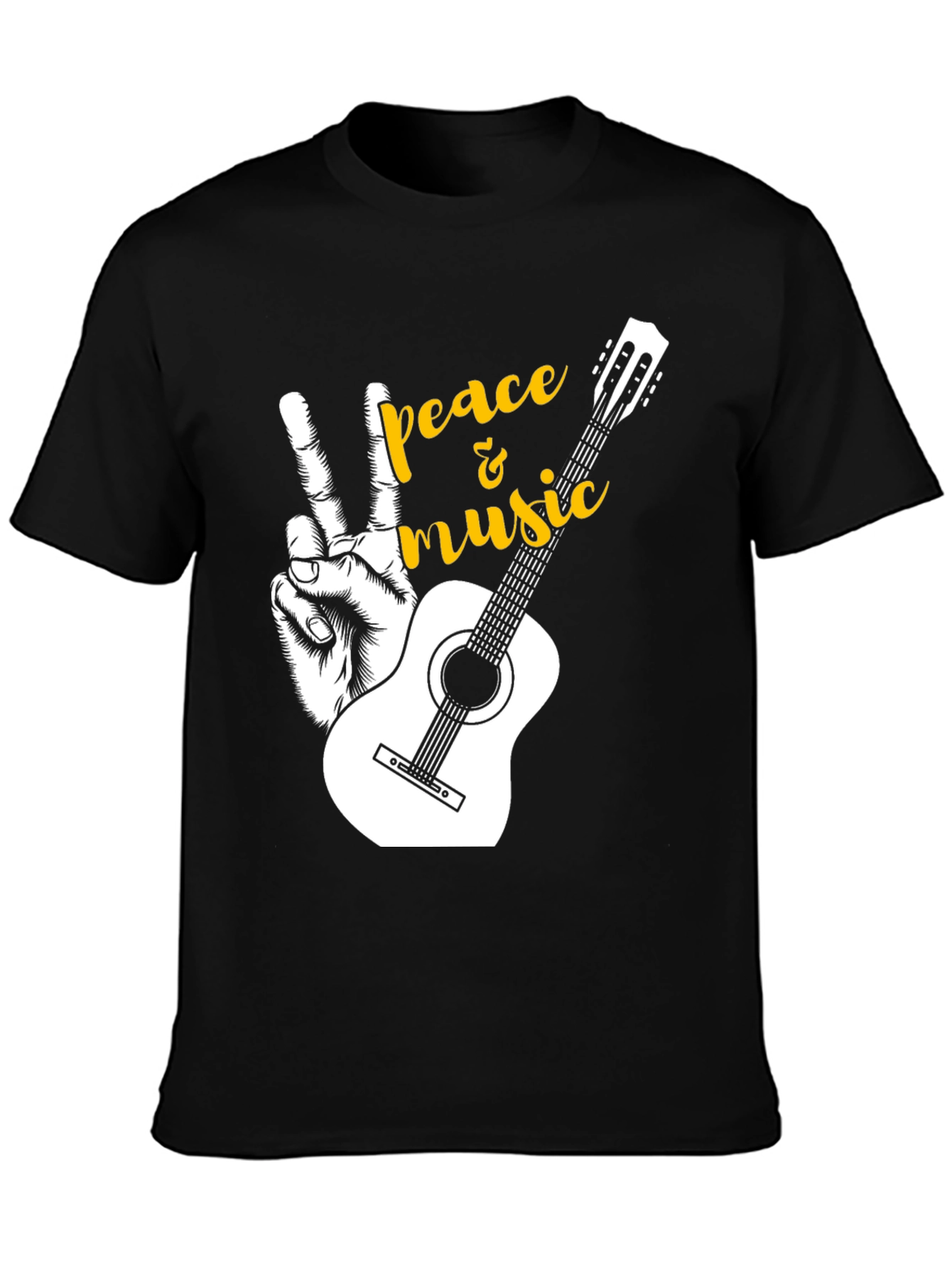 Peace and Music Guitar T-Shirt