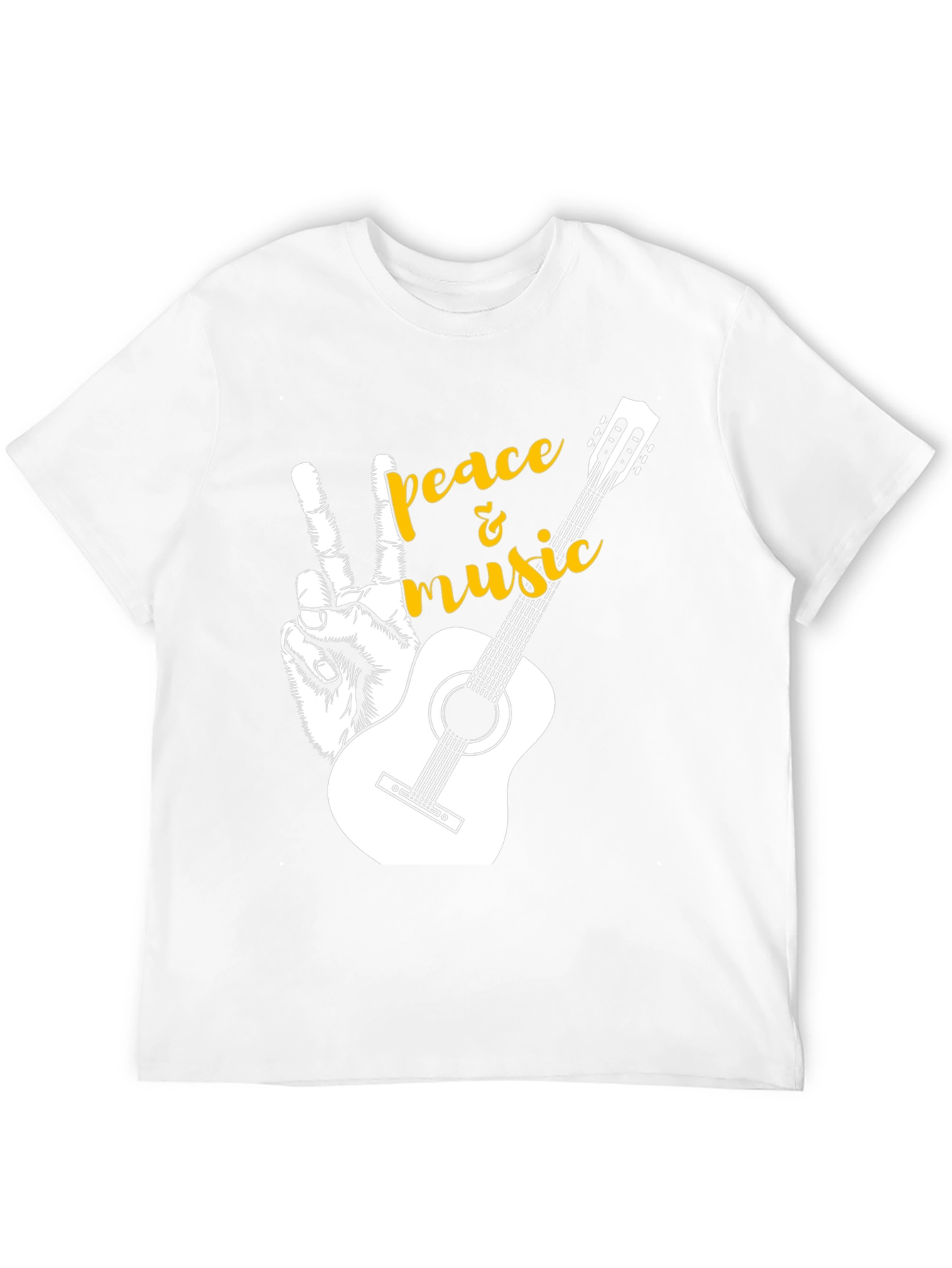 Peace and Music Guitar T-Shirt