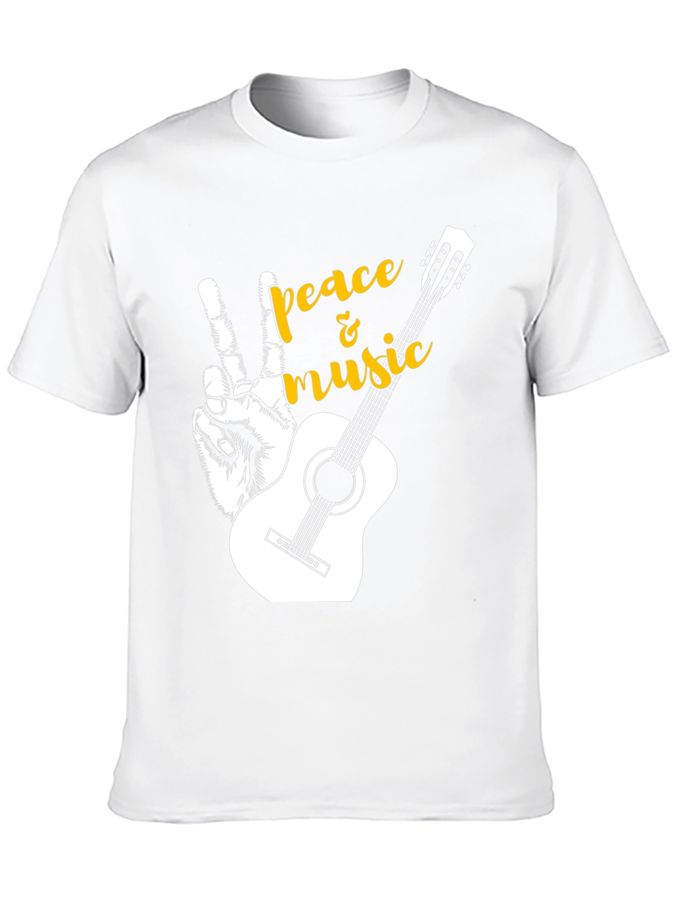 Peace and Music Guitar T-Shirt