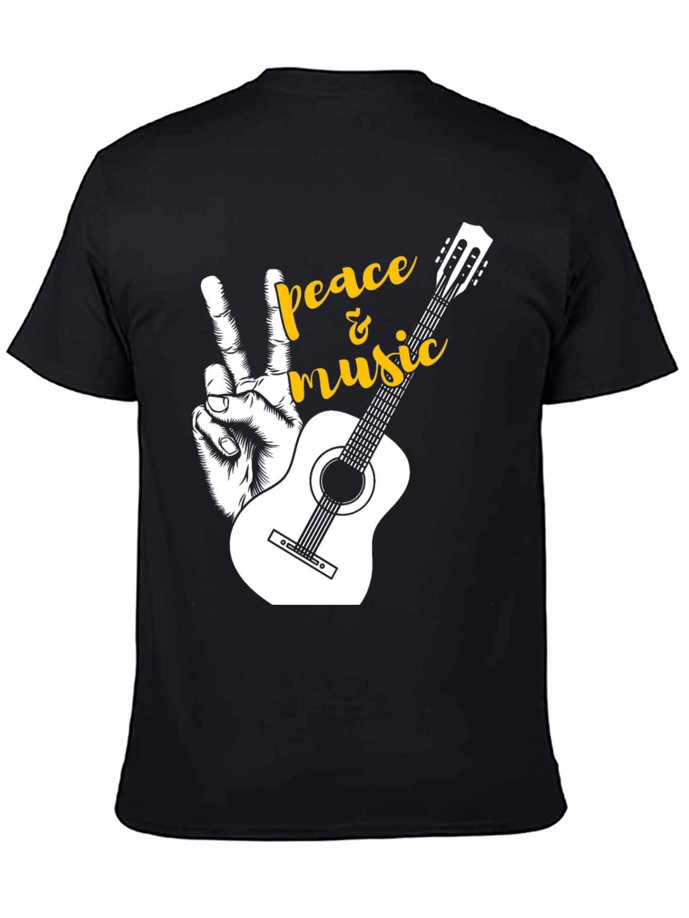 Peace and Music Guitar T-Shirt