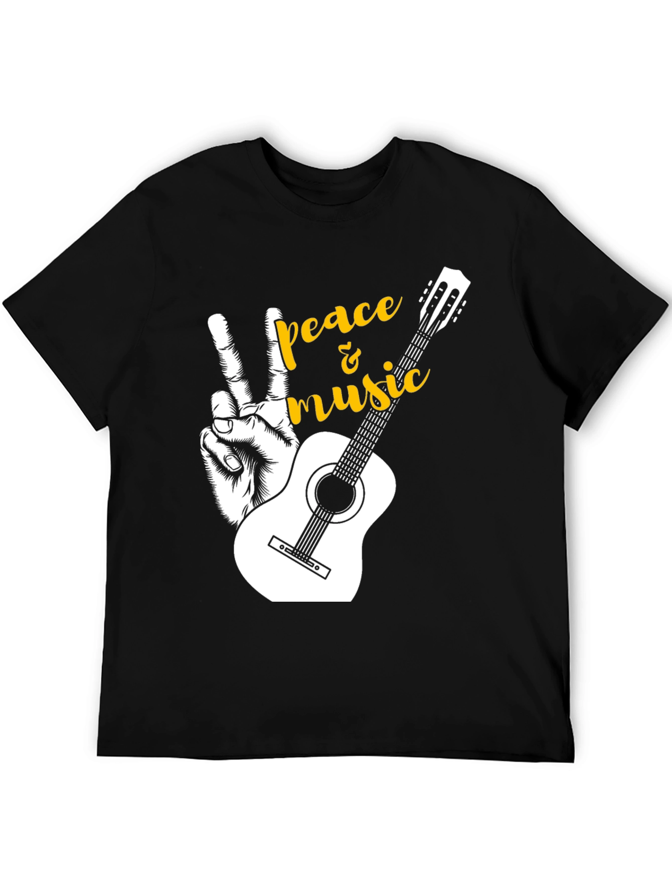 Peace and Music Guitar T-Shirt