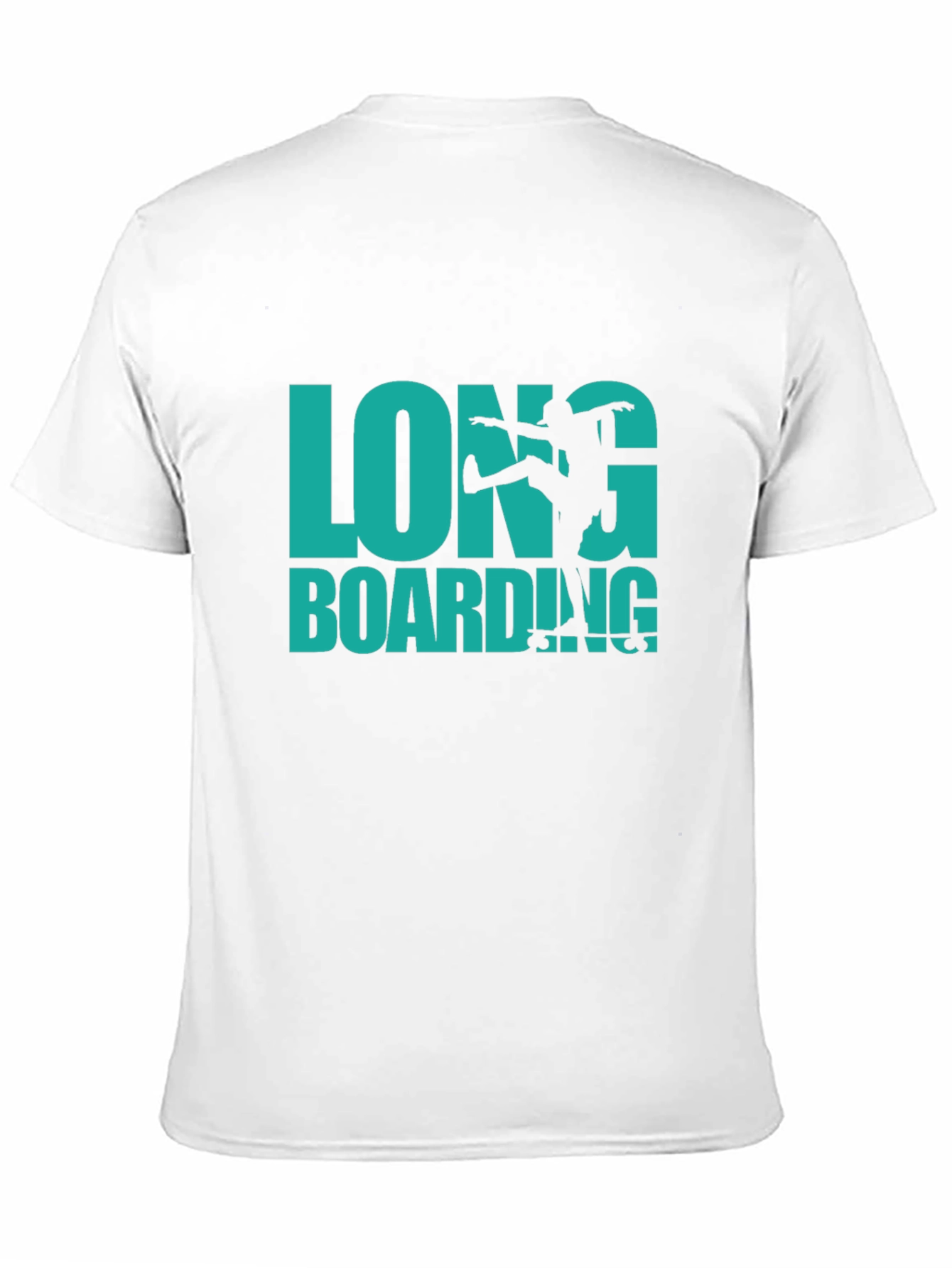 Longboarding Graphic Print Black T-Shirt