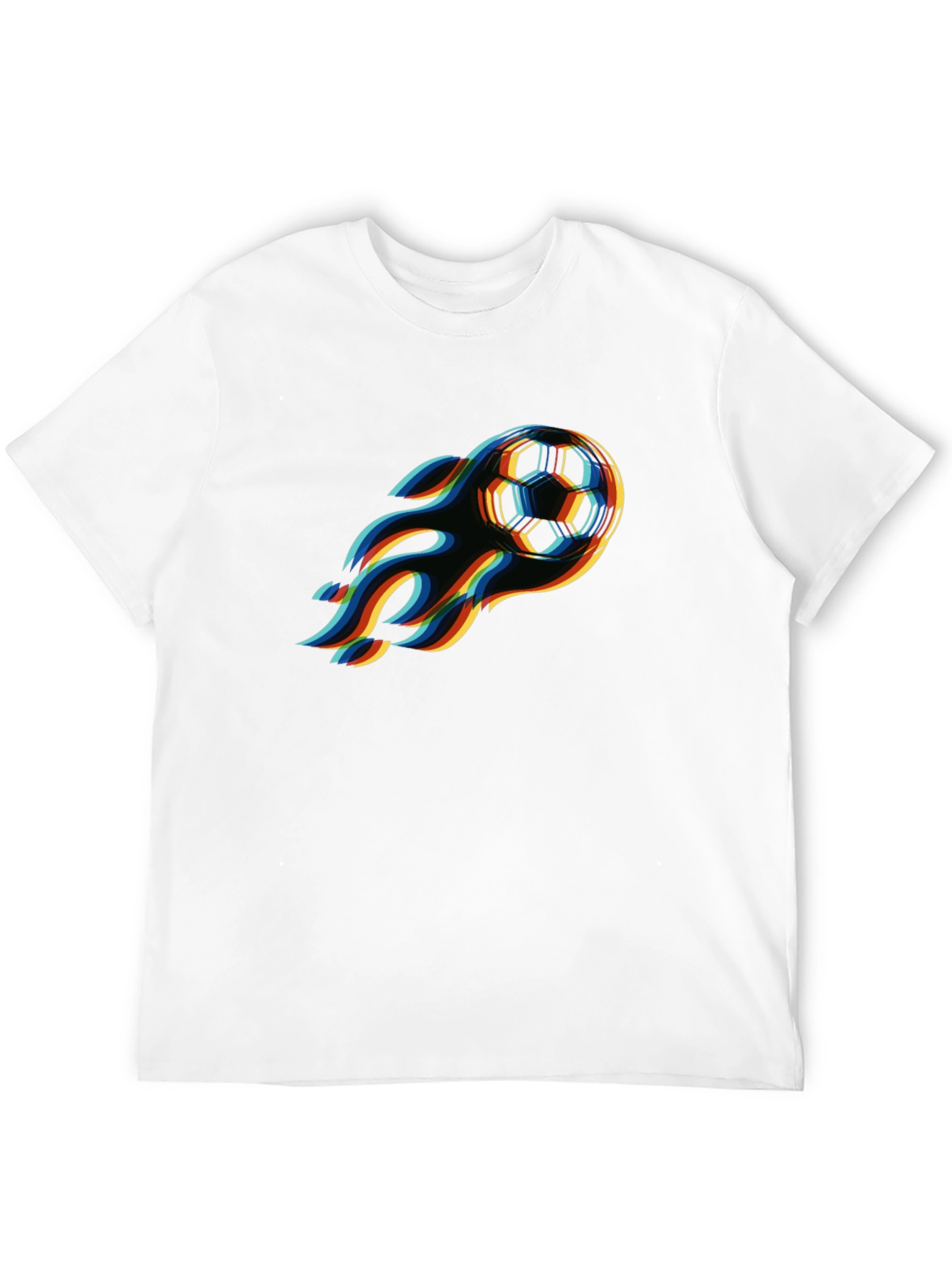 Flaming Soccer Ball Graphic T-Shirt