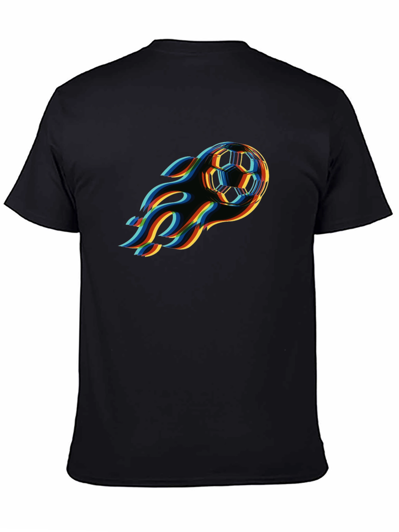 Flaming Soccer Ball Graphic T-Shirt