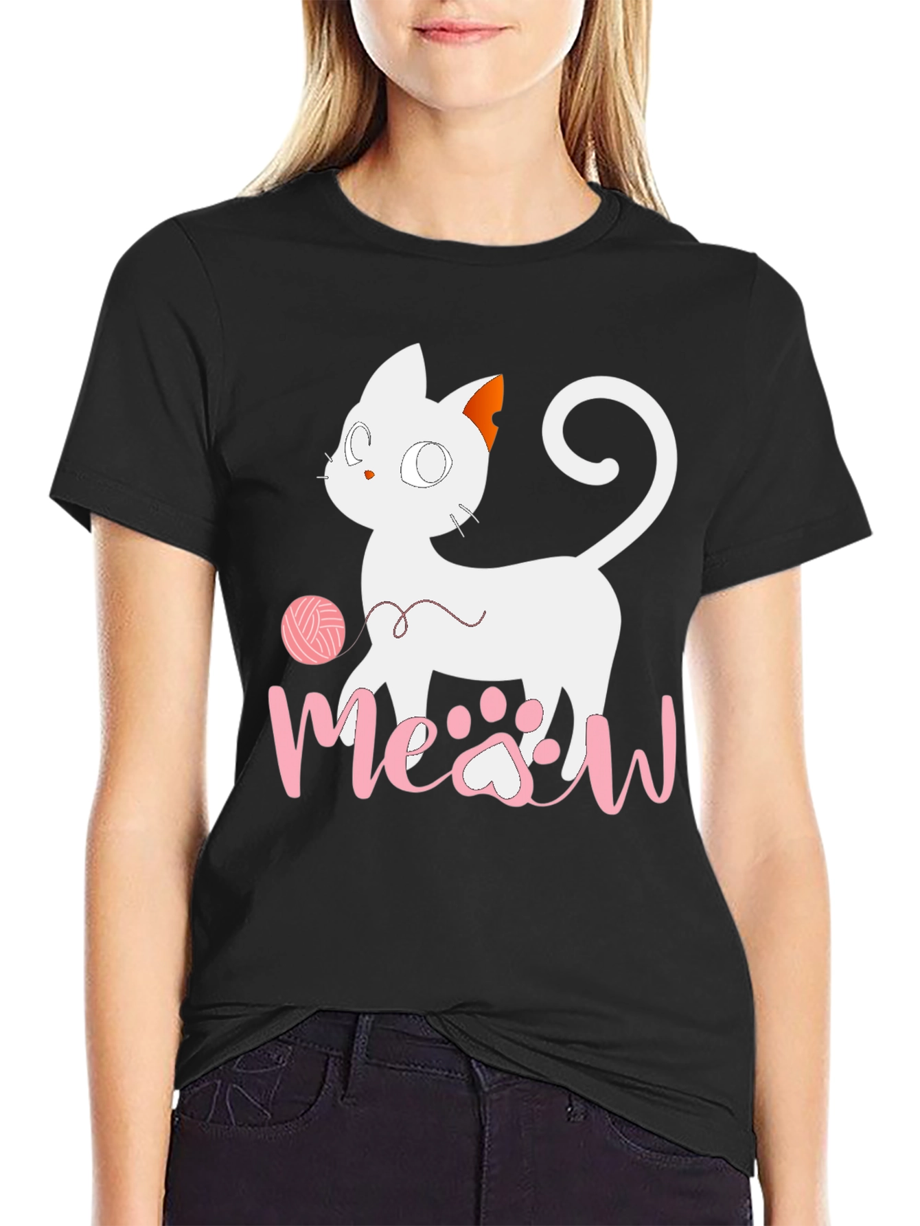 Cute Cat Meow T-Shirt - Fun Graphic Tee