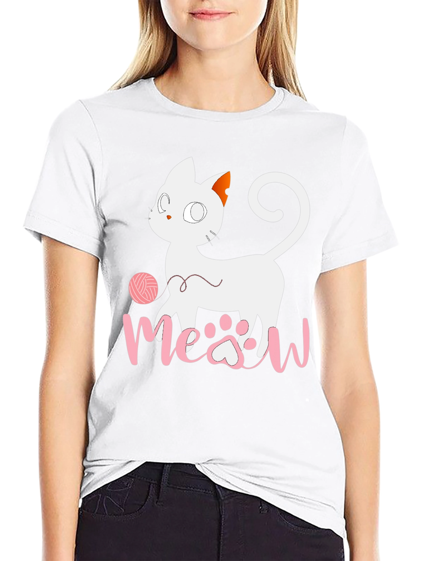 Cute Cat Meow T-Shirt - Fun Graphic Tee