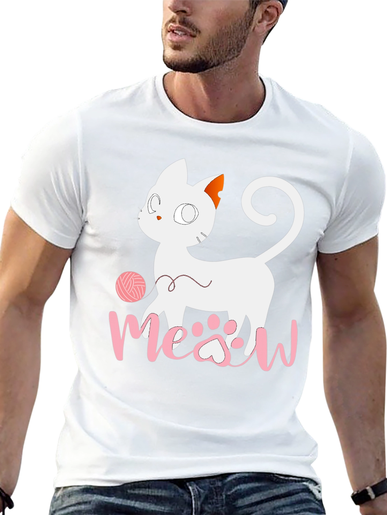 Cute Cat Meow T-Shirt - Fun Graphic Tee