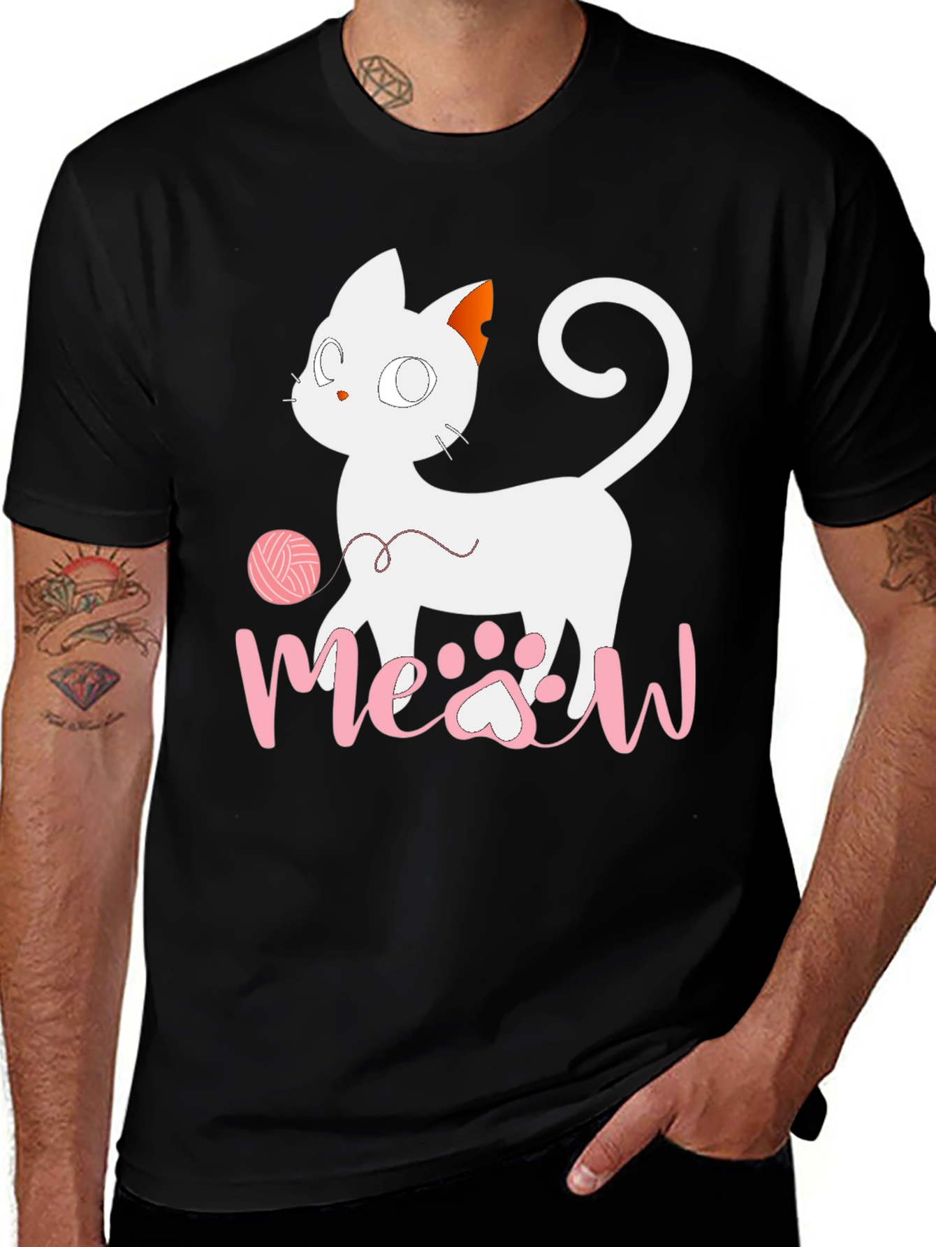 Cute Cat Meow T-Shirt - Fun Graphic Tee