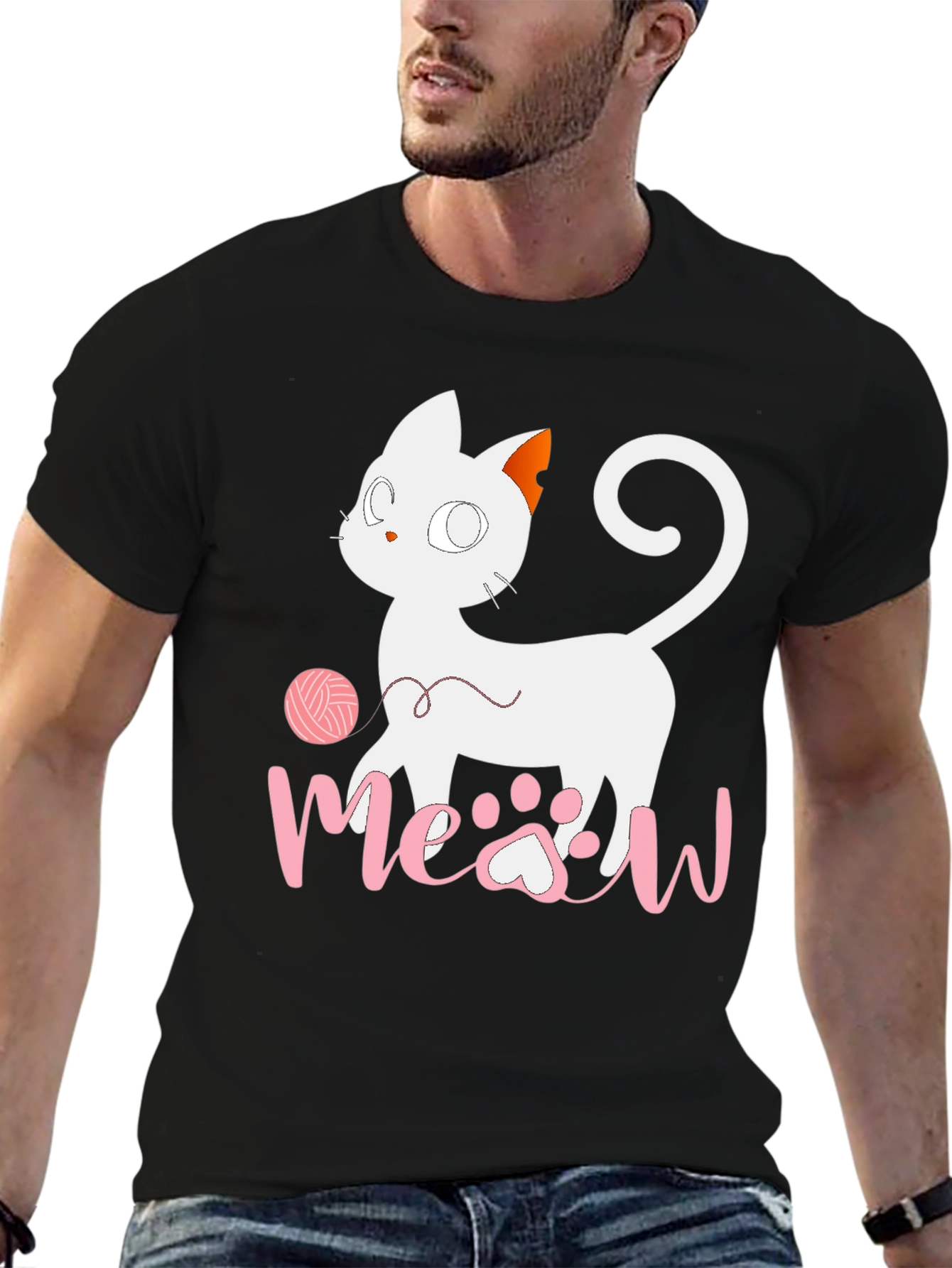 Cute Cat Meow T-Shirt - Fun Graphic Tee