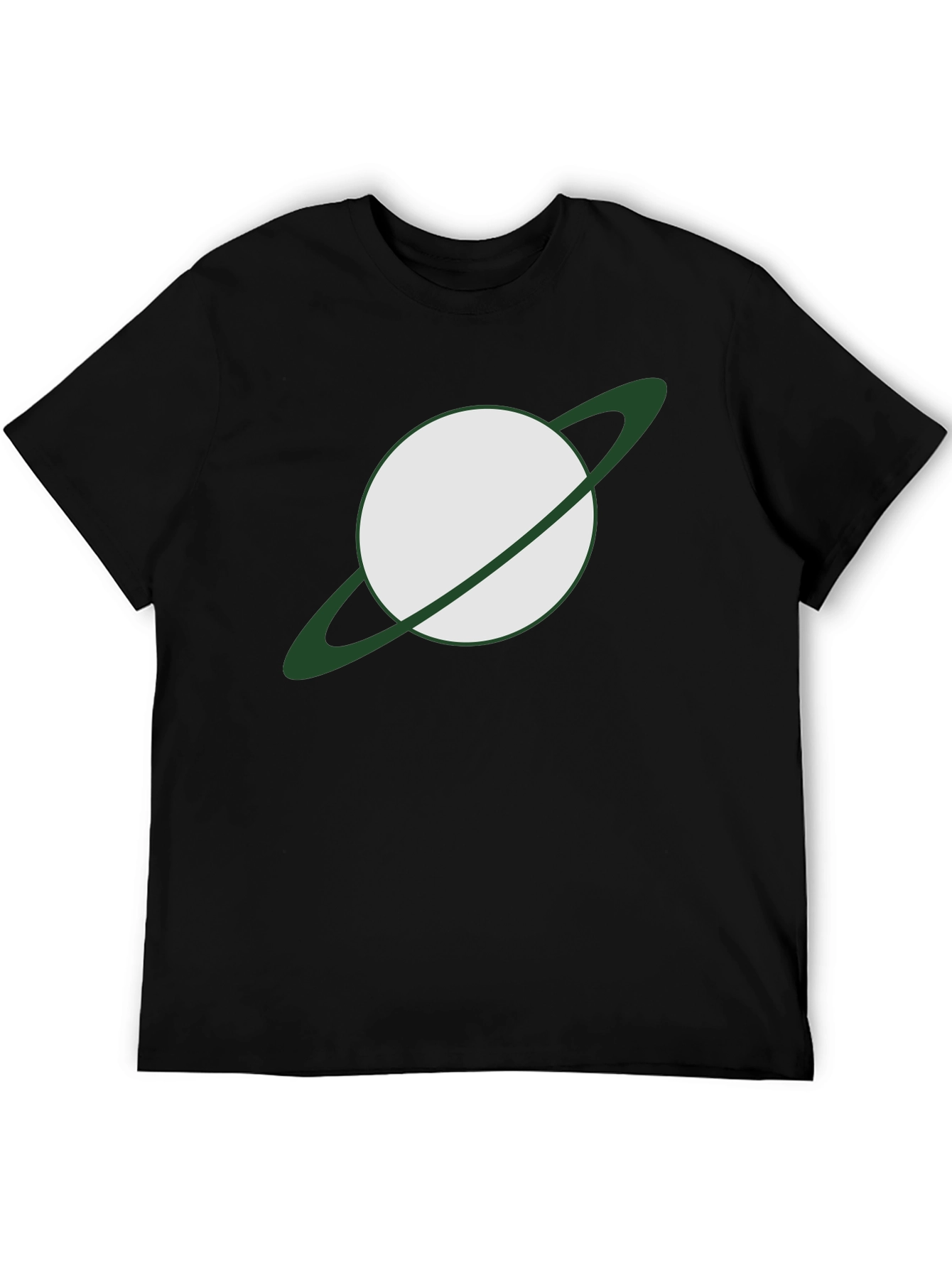 Saturn Graphic Tee - Mens Black Cotton Blend Shirt