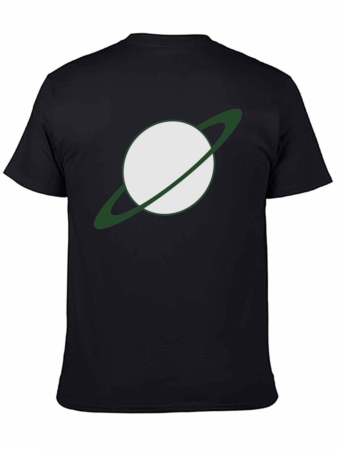 Saturn Graphic Tee - Mens Black Cotton Blend Shirt