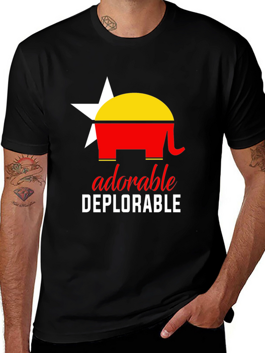 Adorable Deplorable Elephant Star Graphic Tee