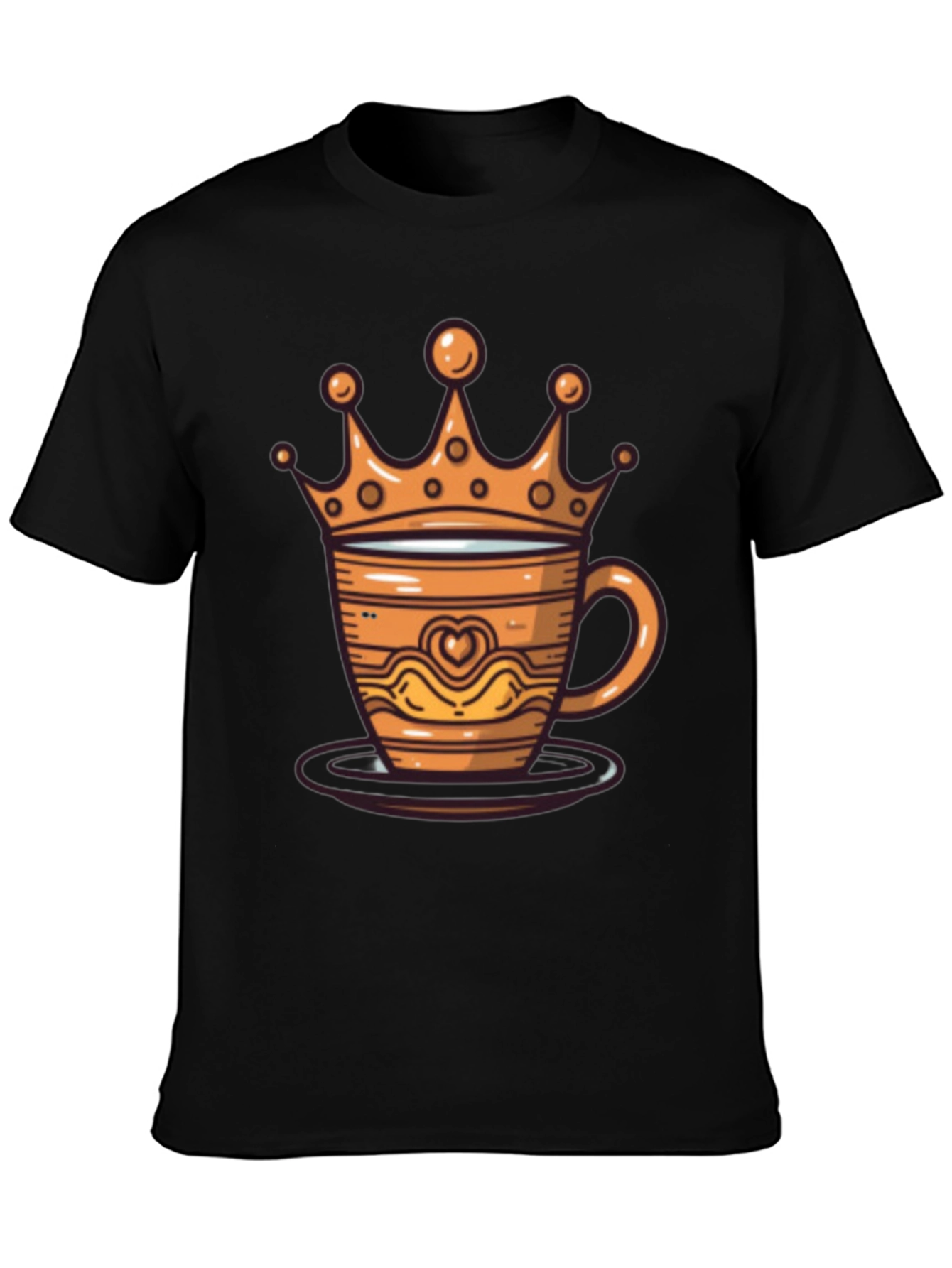 King Coffee Tee - Crowned Coffee Cup Design