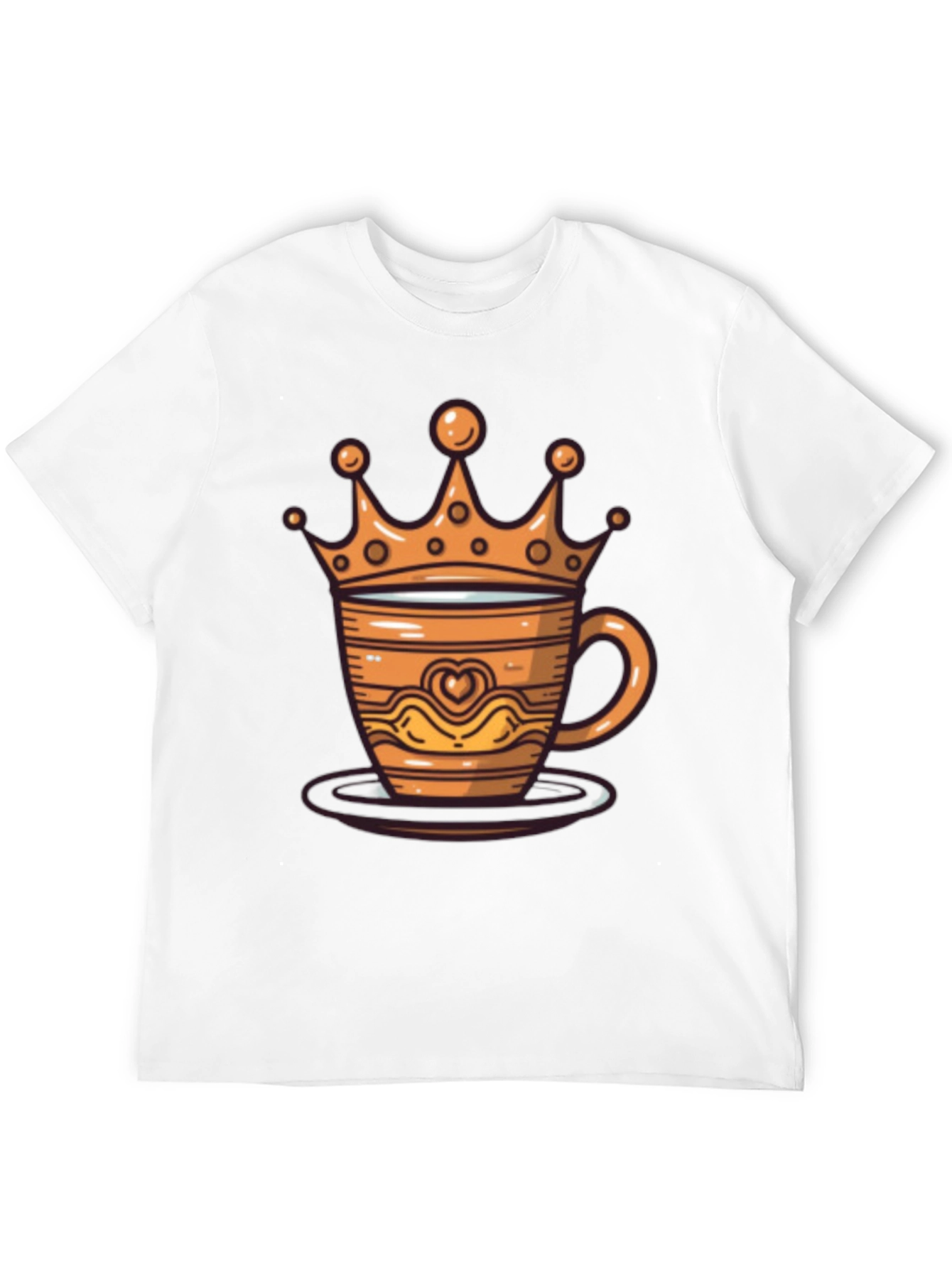 King Coffee Tee - Crowned Coffee Cup Design