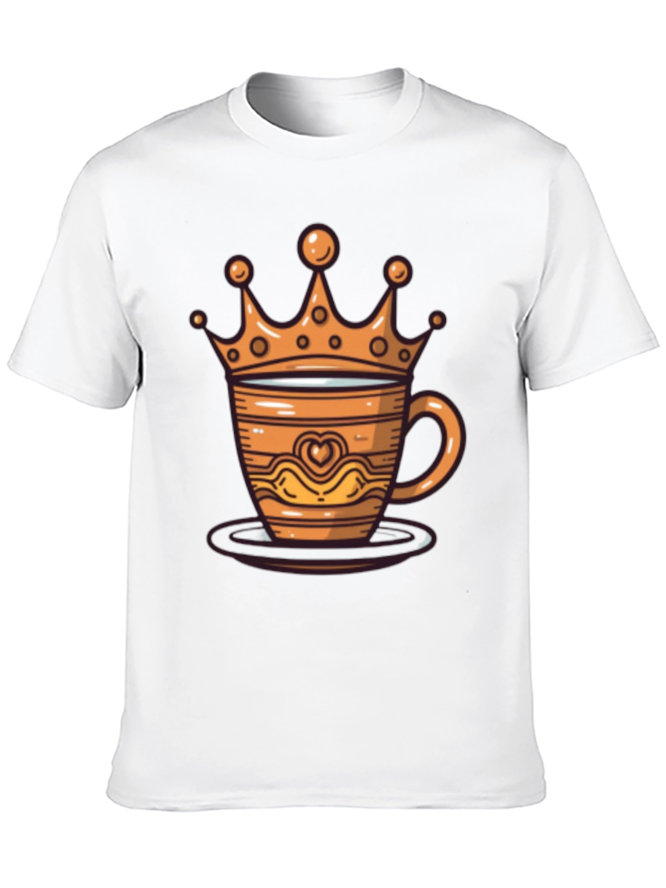 King Coffee Tee - Crowned Coffee Cup Design