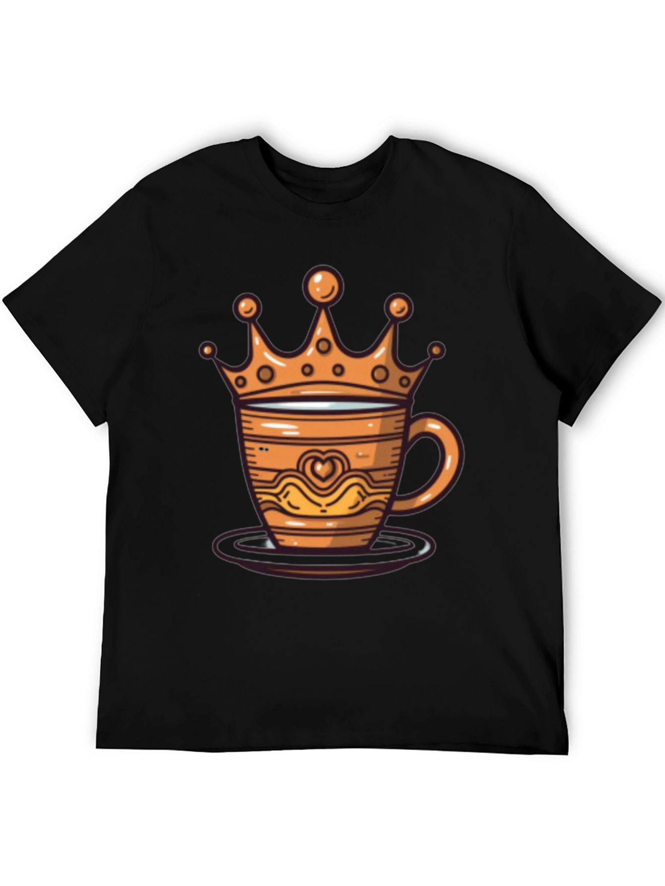 King Coffee Tee - Crowned Coffee Cup Design
