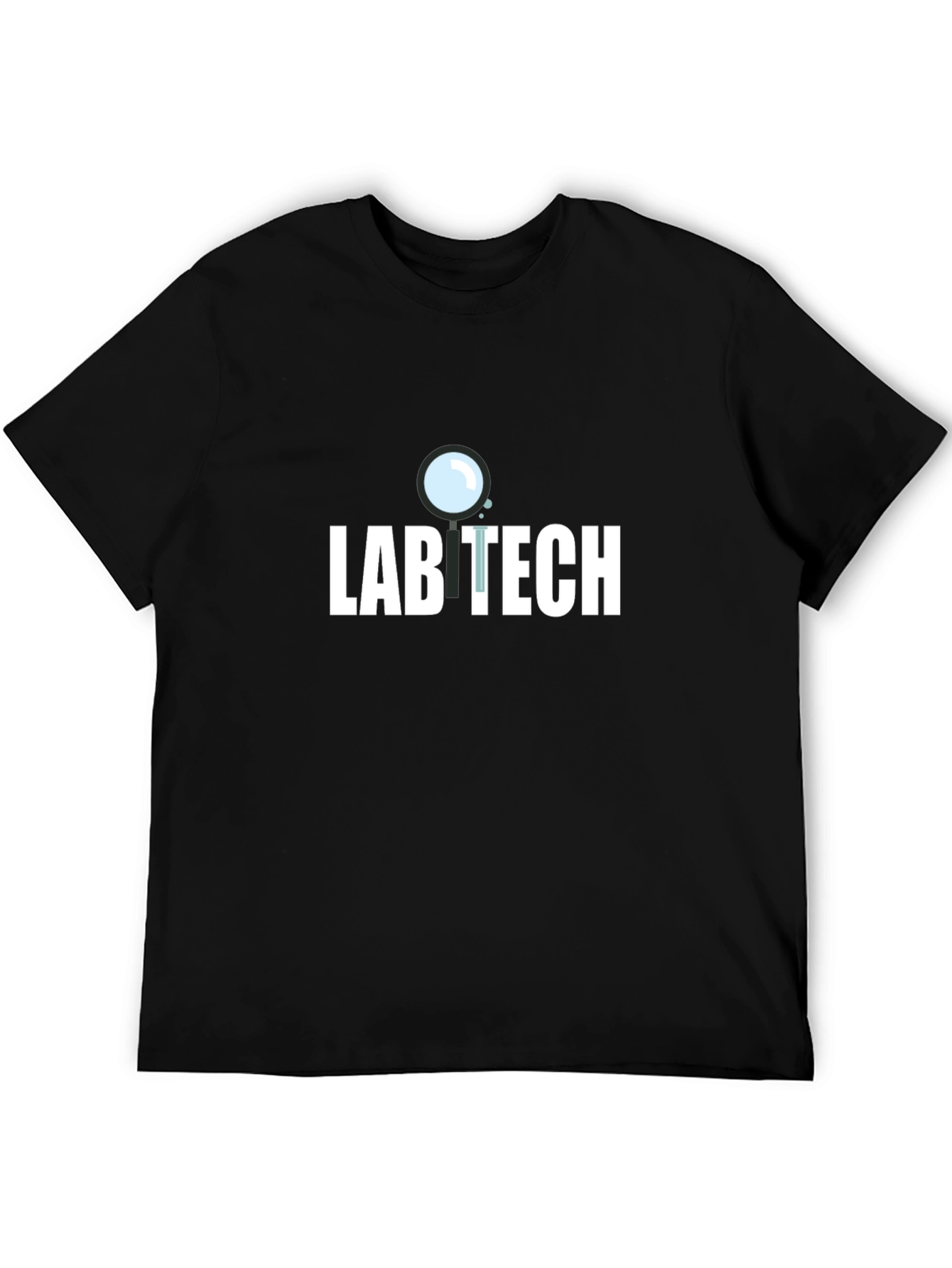 Lab Tech T-Shirt - Magnifying Glass Design