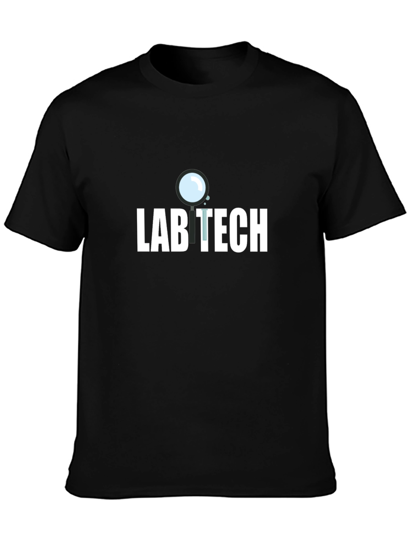 Lab Tech T-Shirt - Magnifying Glass Design
