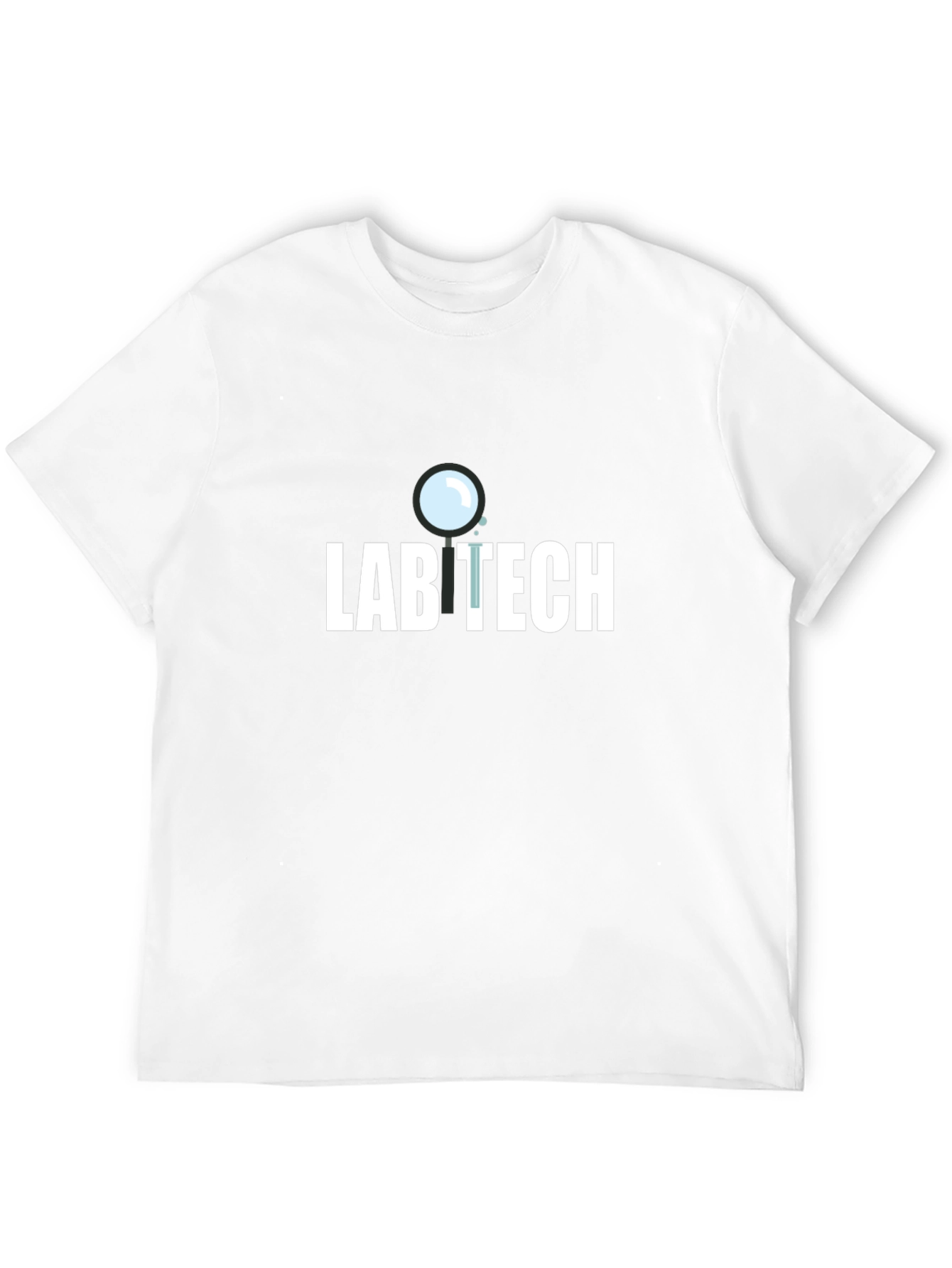 Lab Tech T-Shirt - Magnifying Glass Design