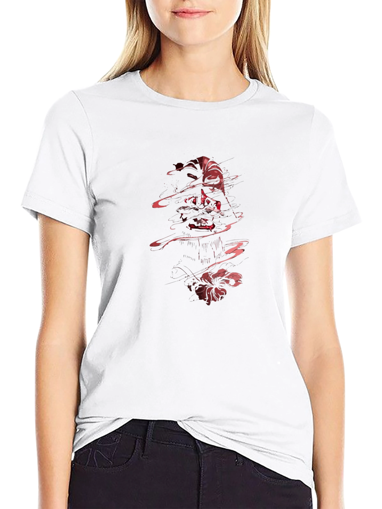 Graphic Print Tee - Dark Anime Design