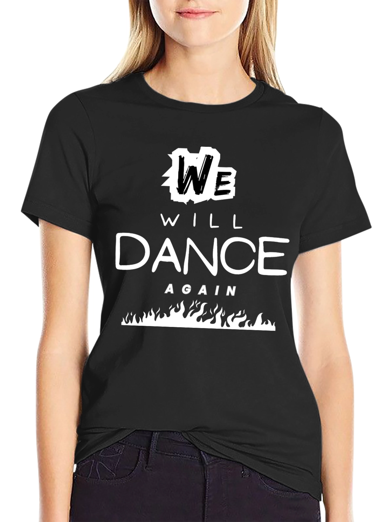 We Will Dance Again Graphic Tee - Black