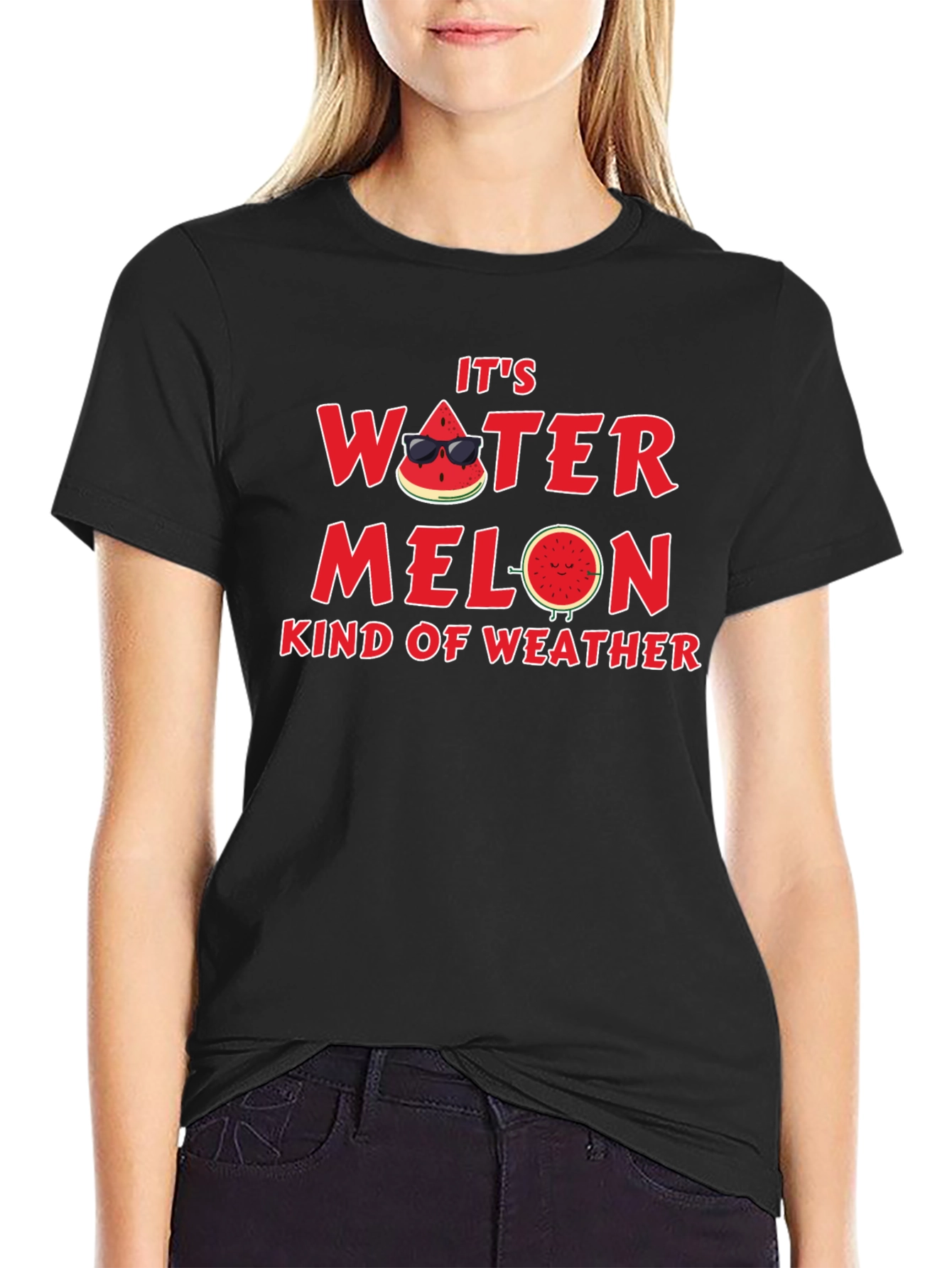 Its Watermelon Kind of Weather Black T-Shirt
