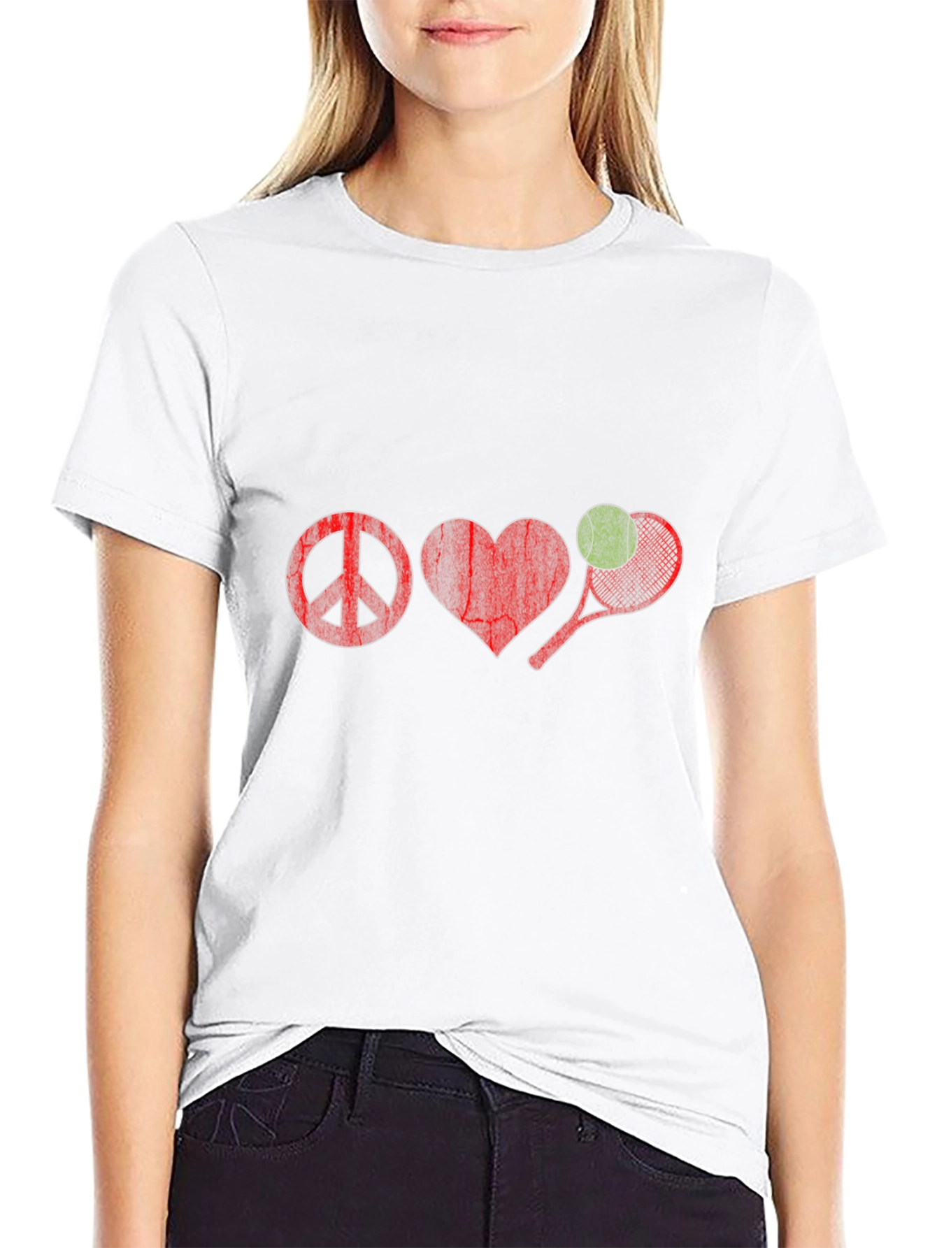 Peace Love Tennis Graphic Tee