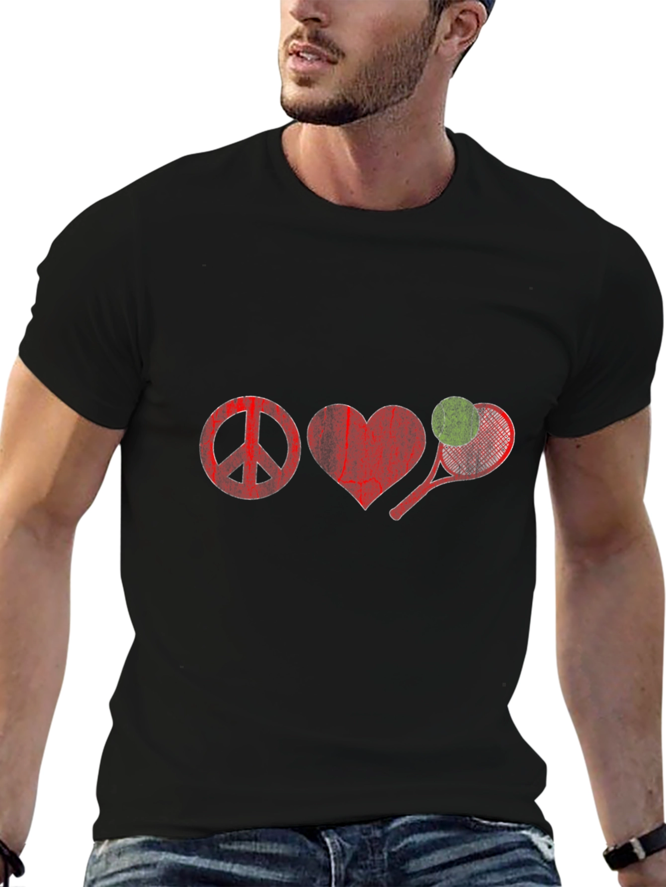 Peace Love Tennis Graphic Tee