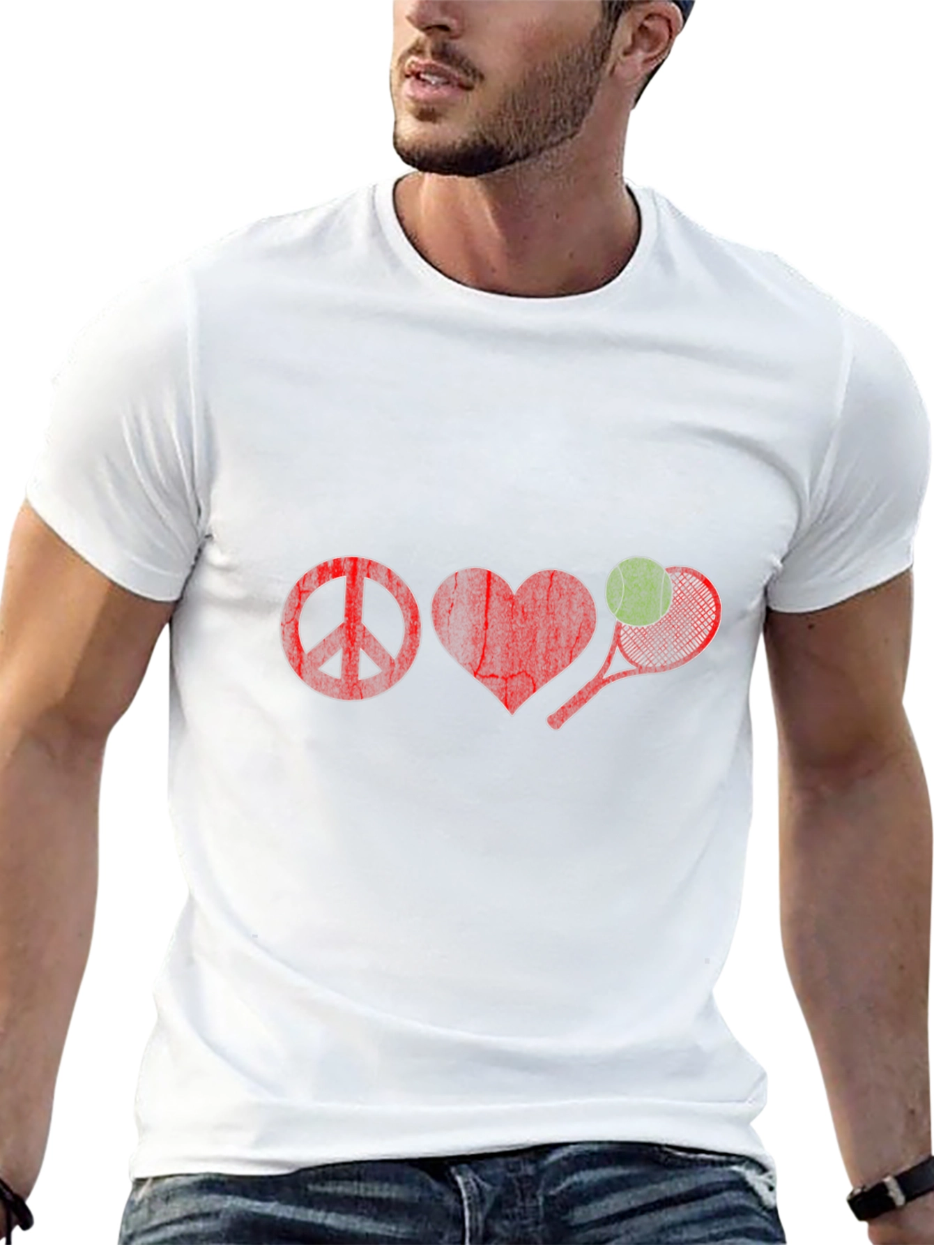 Peace Love Tennis Graphic Tee
