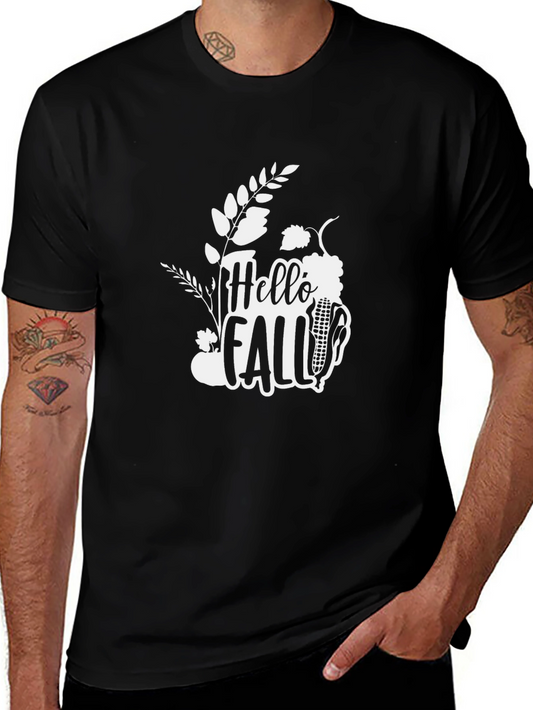 Hello Fall Graphic Tee - Black