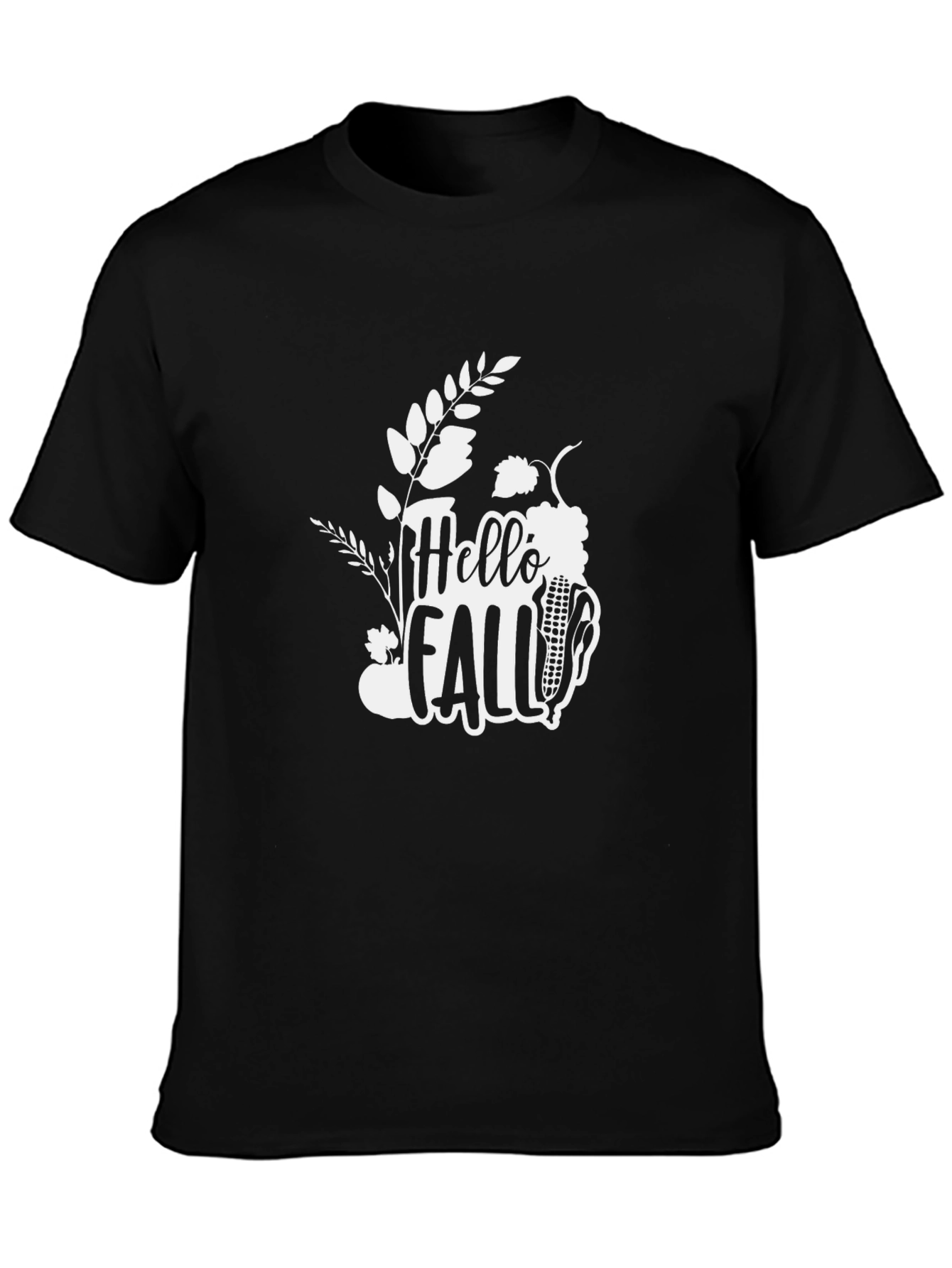 Hello Fall Graphic Tee - Black
