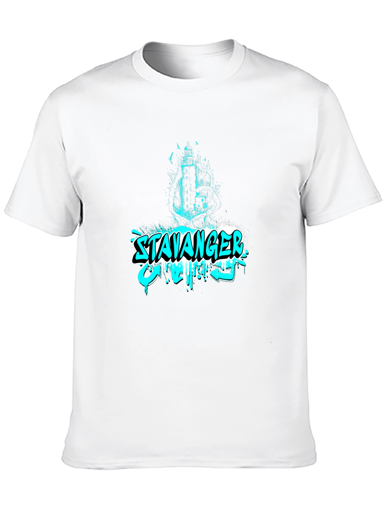 Stavanger Graphic Black T-Shirt for Men