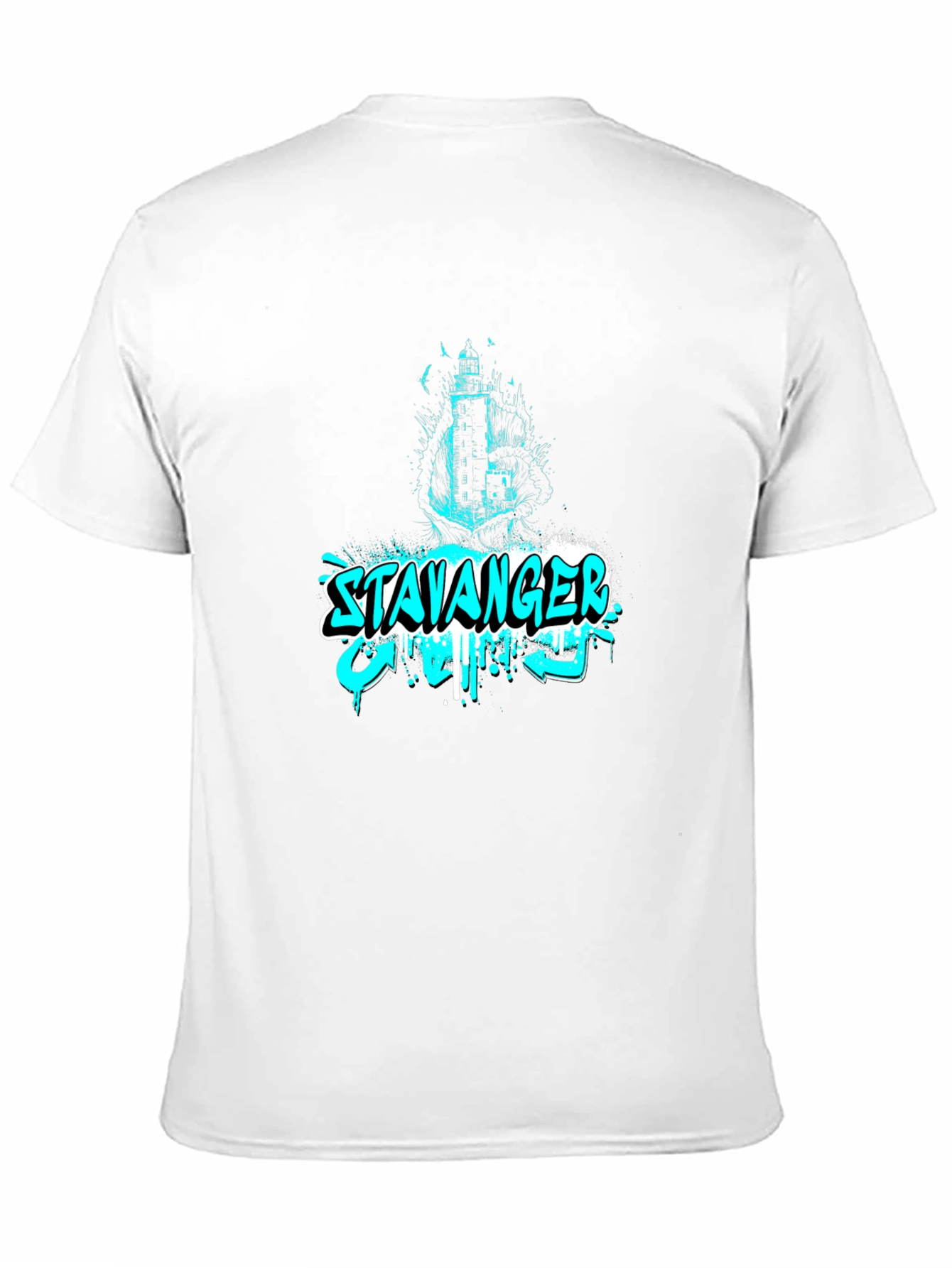 Stavanger Graphic Black T-Shirt for Men