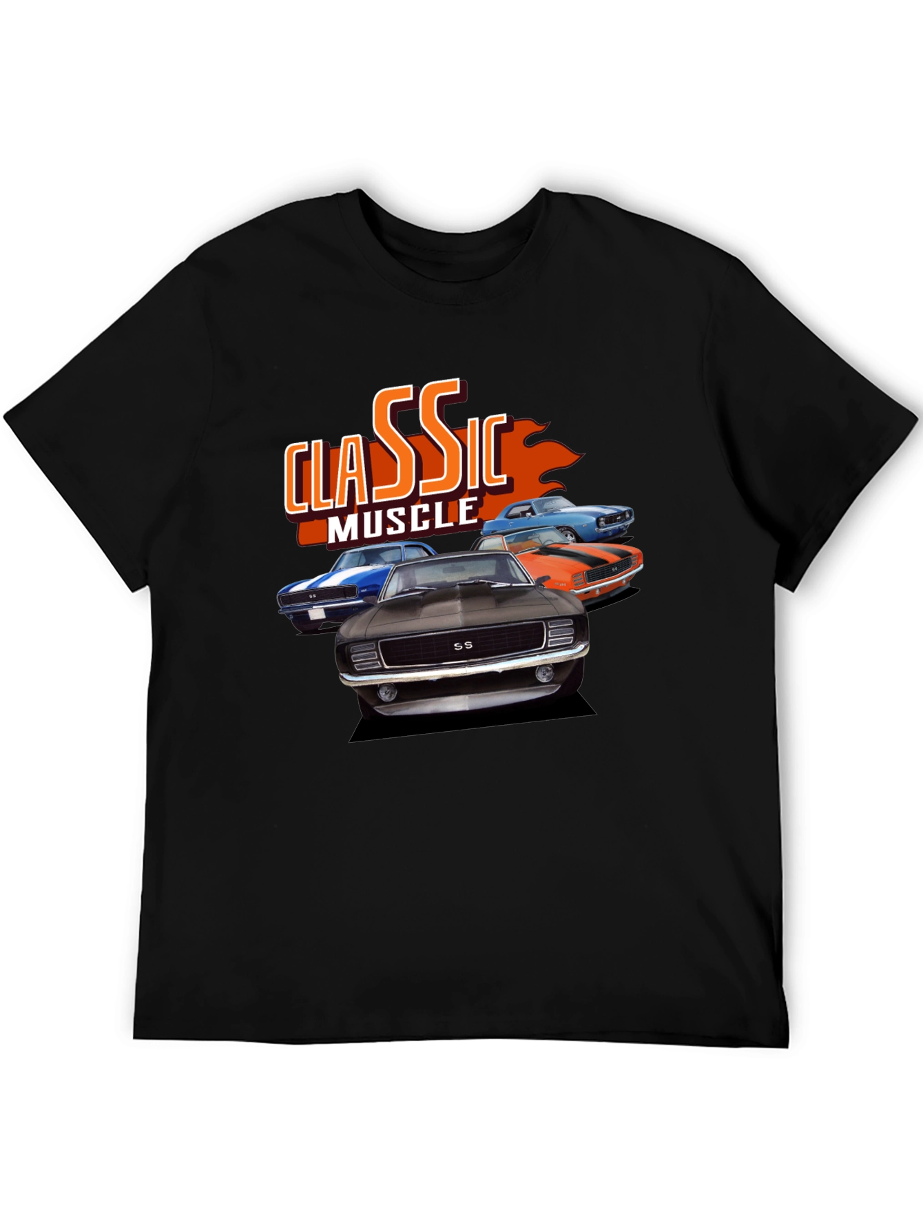 Classic Muscle Car Graphic Tee - Black