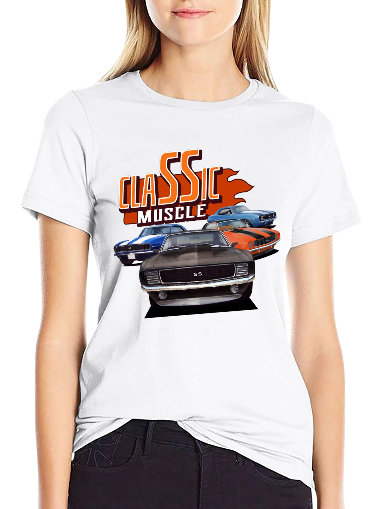 Classic Muscle Car Graphic Tee - Black