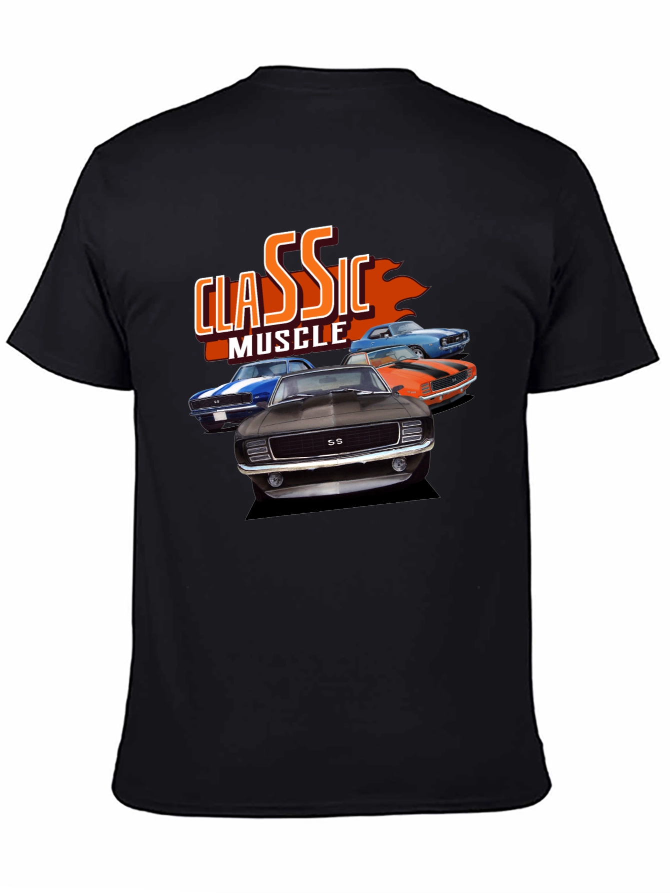 Classic Muscle Car Graphic Tee - Black