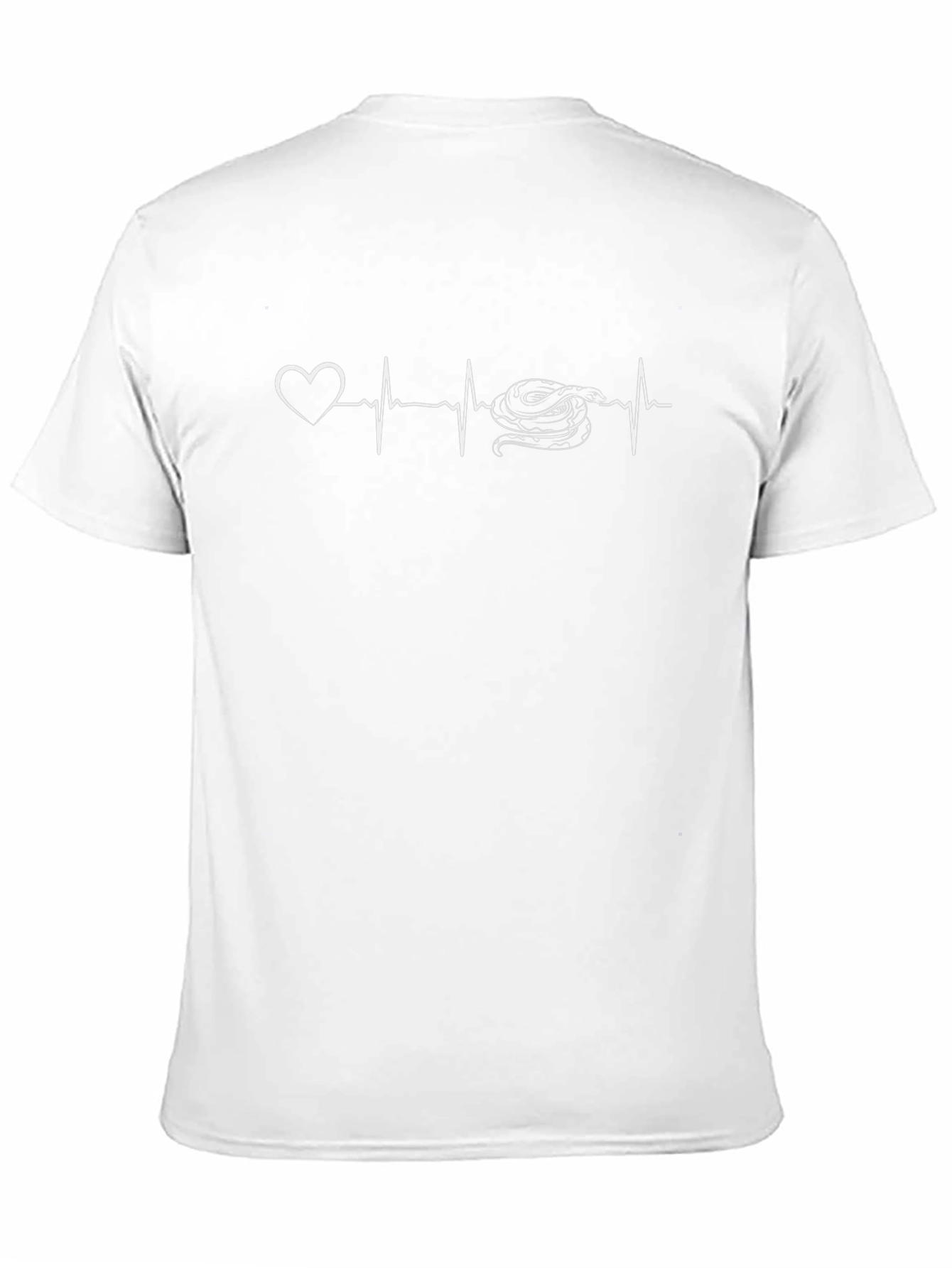 Snake Heartbeat Graphic Tee - Novelty T-Shirt