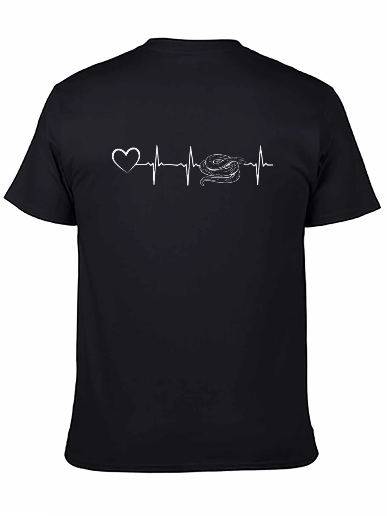 Snake Heartbeat Graphic Tee - Novelty T-Shirt