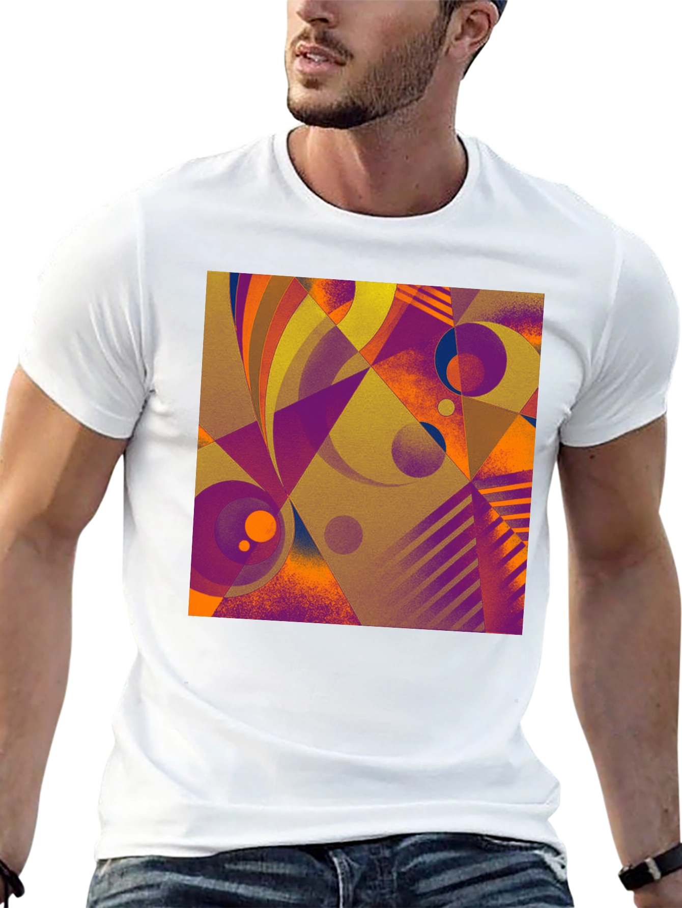 Abstract Geometric Print T-Shirt