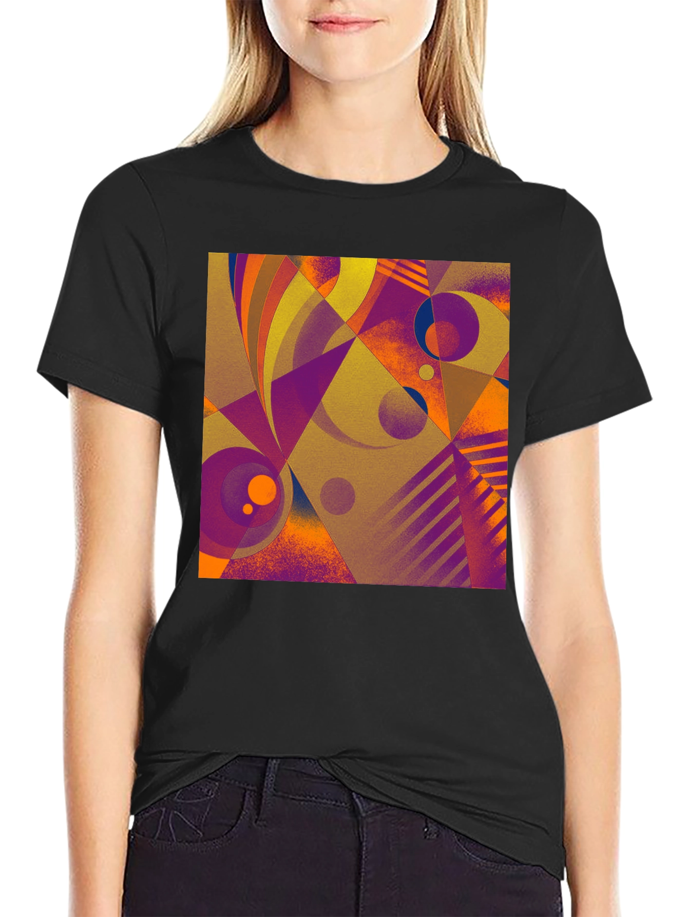Abstract Geometric Print T-Shirt