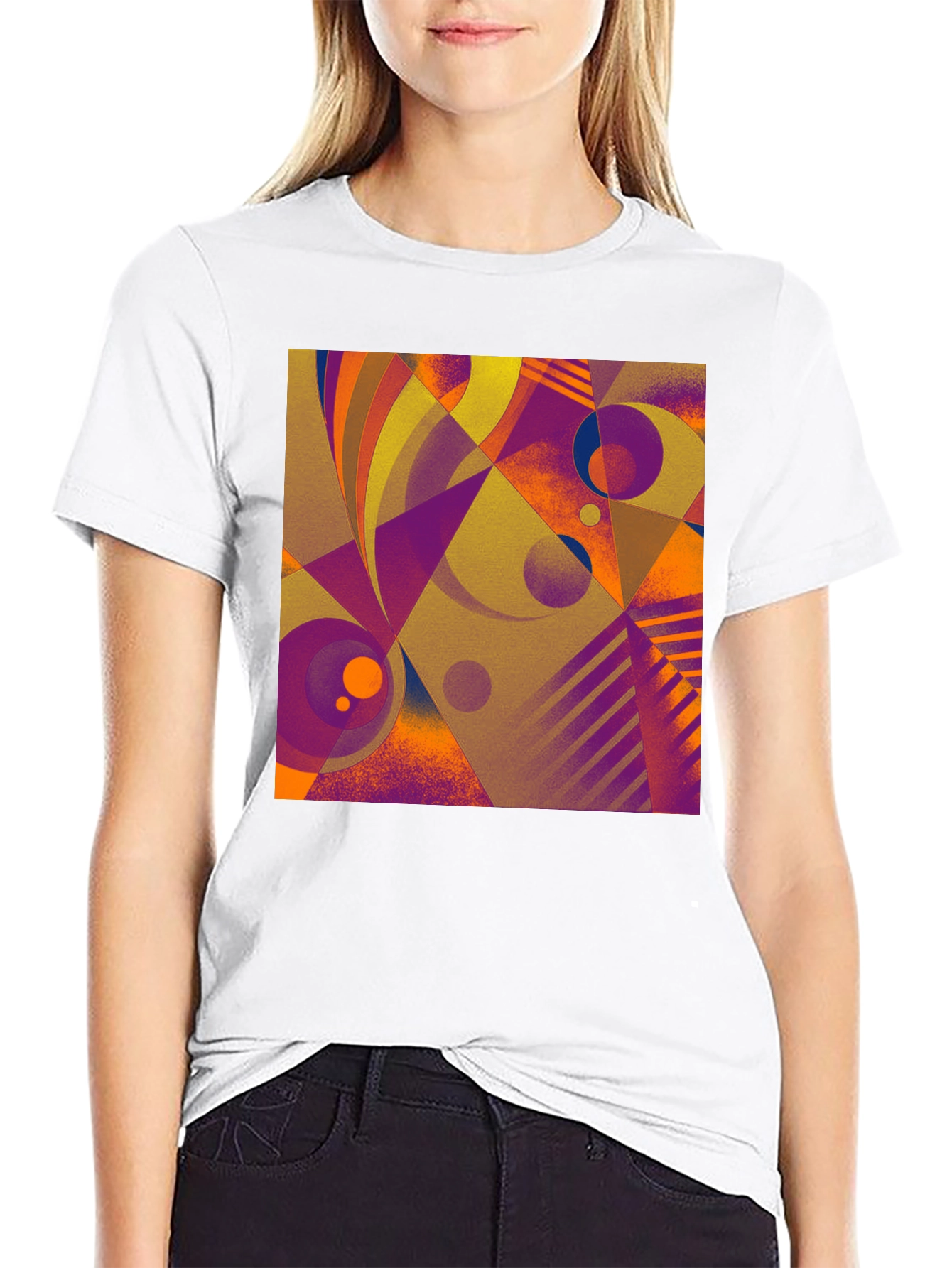 Abstract Geometric Print T-Shirt