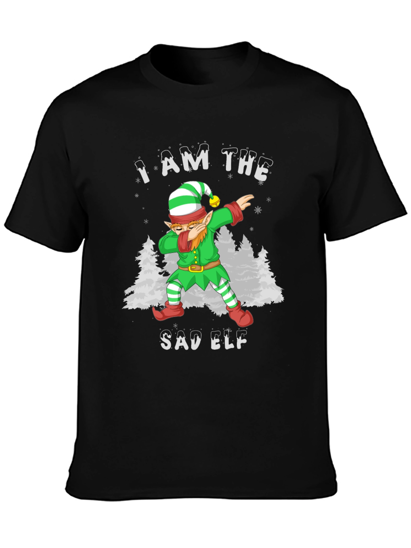 Sad Elf Dabbing Christmas T-Shirt