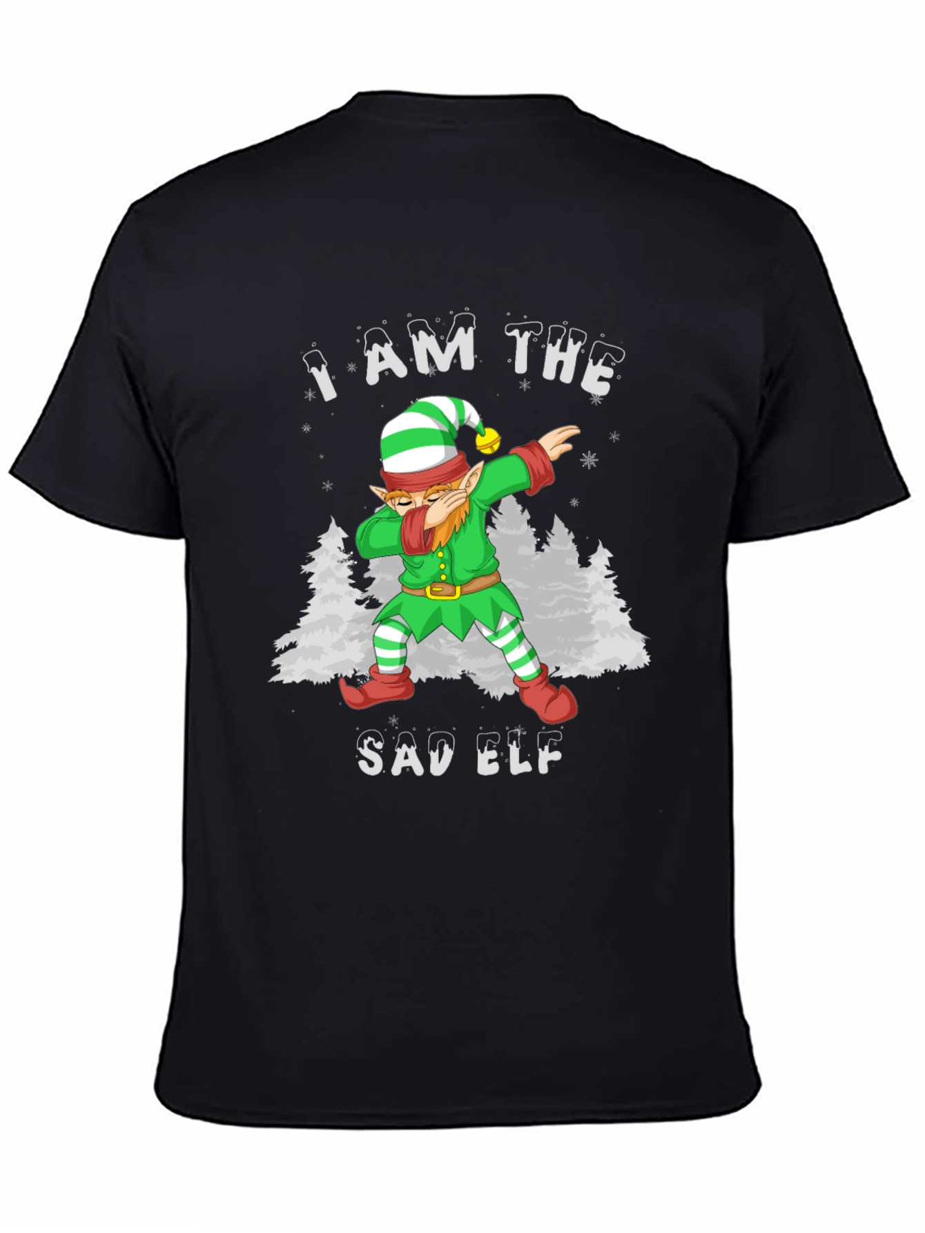 Sad Elf Dabbing Christmas T-Shirt