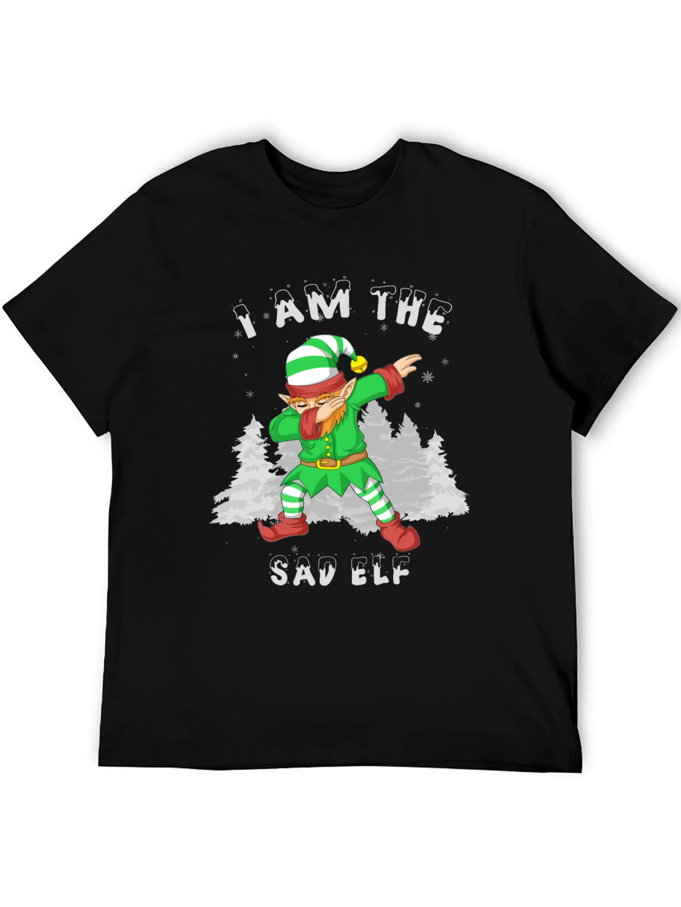 Sad Elf Dabbing Christmas T-Shirt