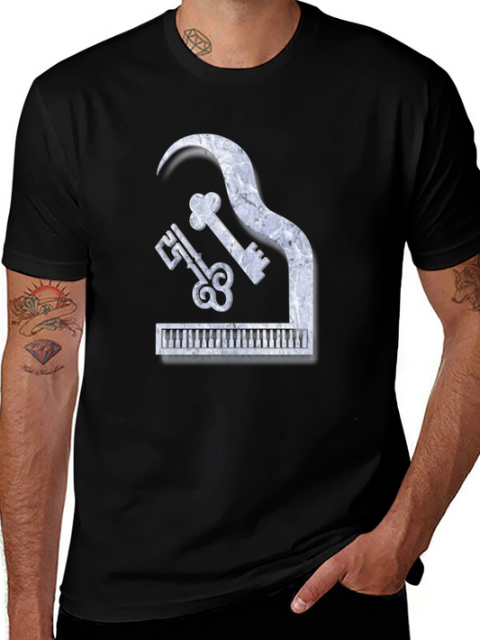 Piano Keys Marble Look Graphic Tee