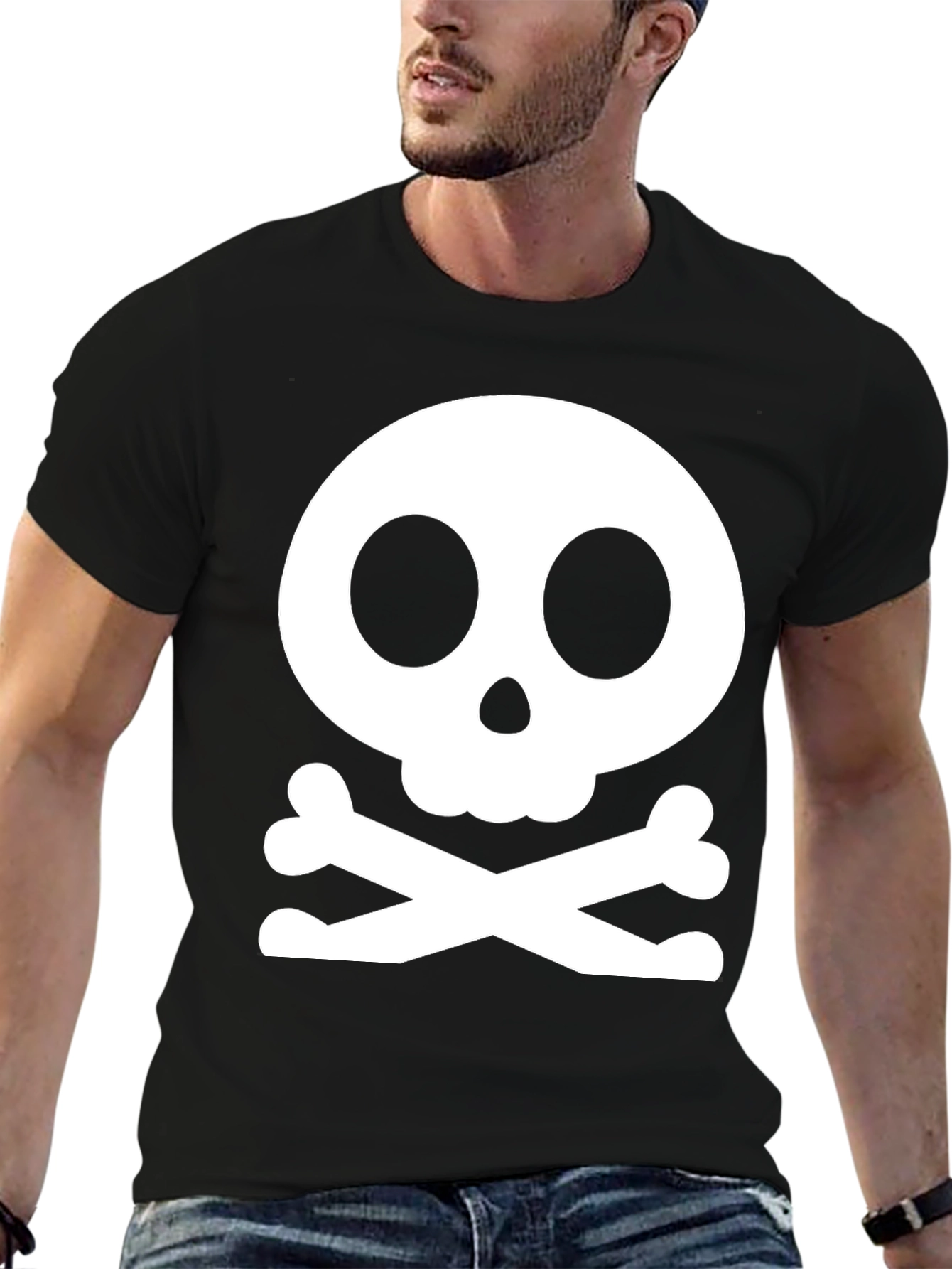 Skull & Crossbones Graphic Tee - Classic Pirate Design