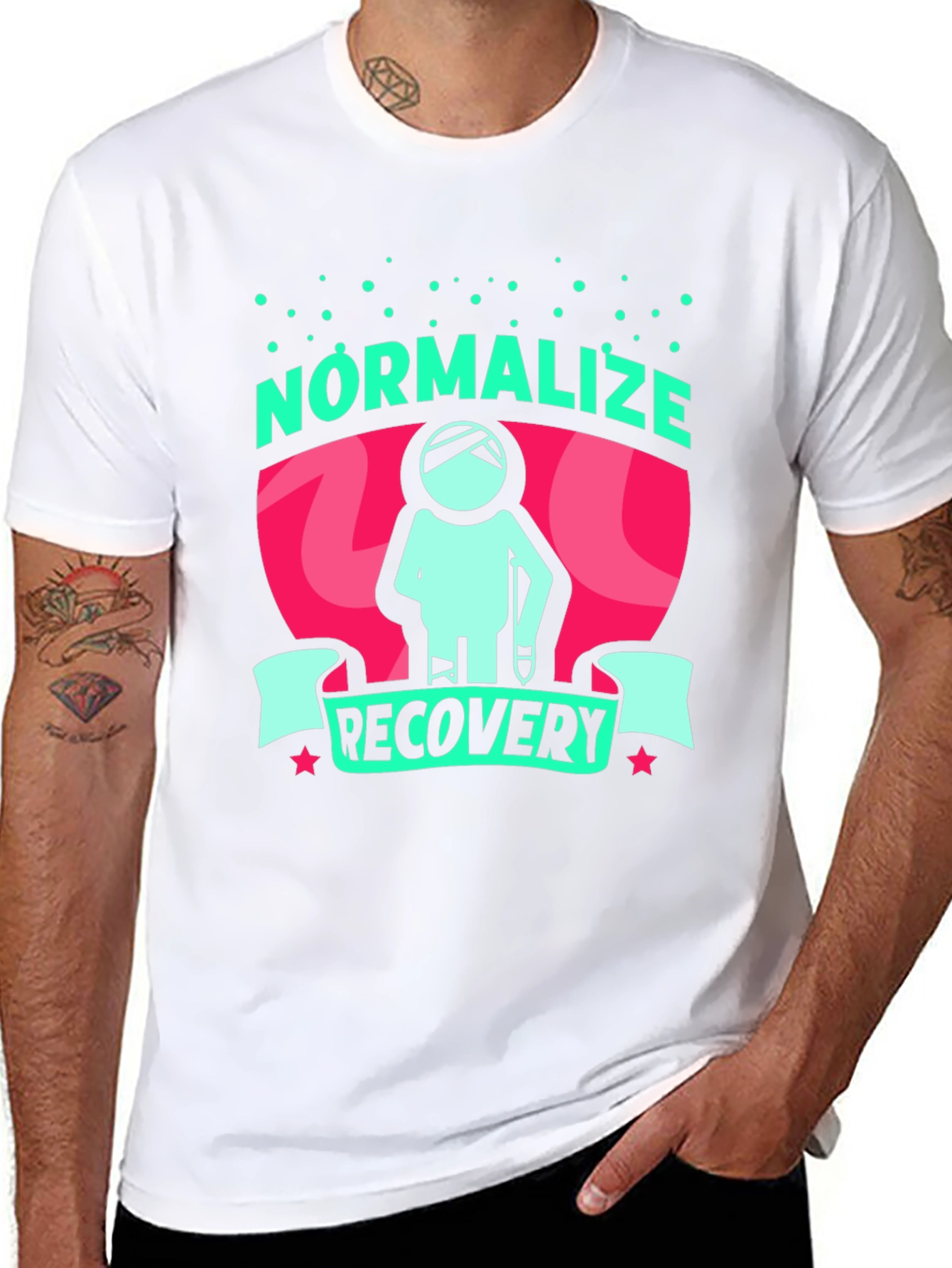 Normalize Recovery Graphic Tee - Stylish Support!